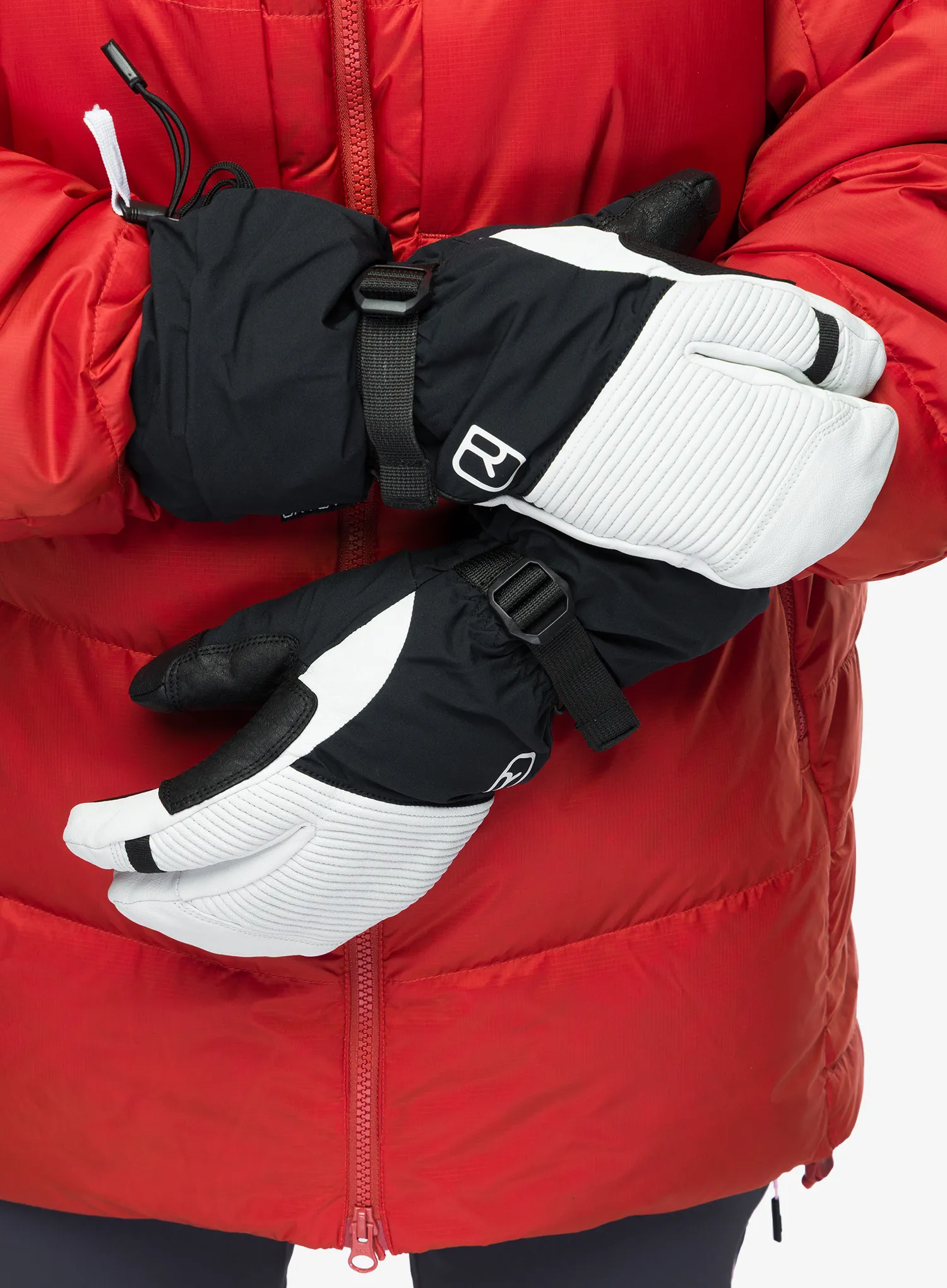 Lyžiarske rukavice Ortovox Freeride 3 Finger Glove Pro - black raven/black