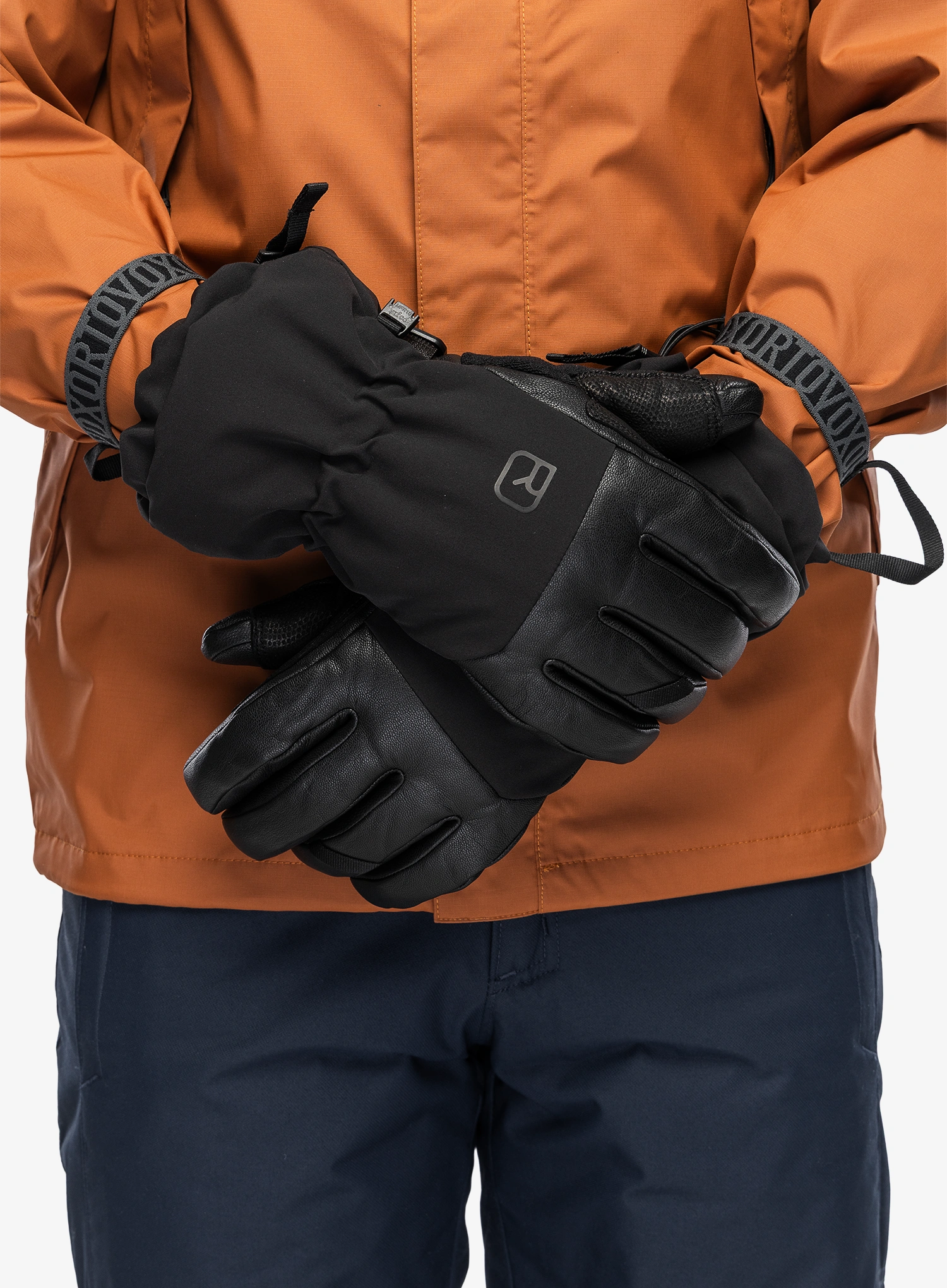 Lyžiarske rukavice Ortovox Merino Freeride Glove - black raven/black