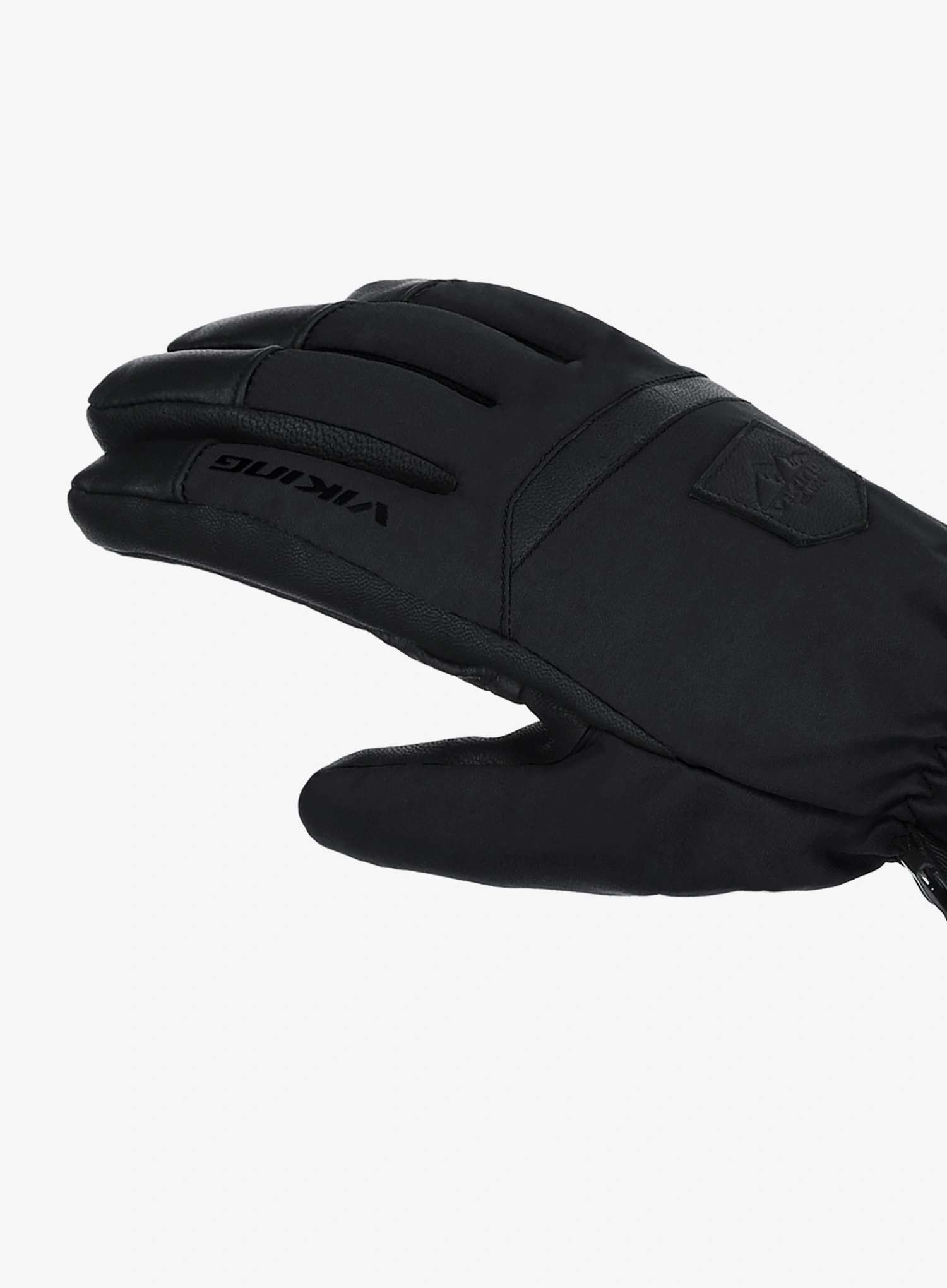 Lyžiarske rukavice Viking Lars Ski - black/black leather