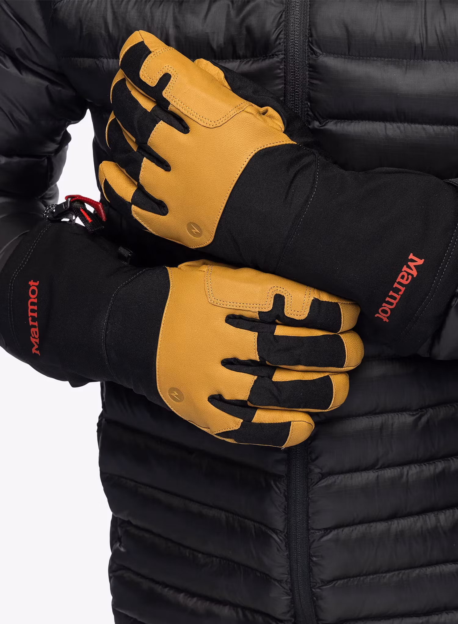 Turistické rukavice Marmot Exum Guide Glove - black/tan