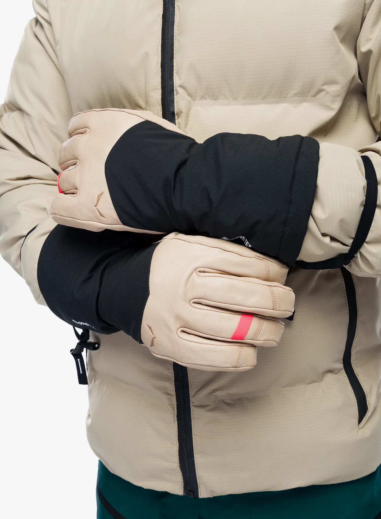 Turistické rukavice Salewa Ortles GTX Long Cuff Gloves - black out melange