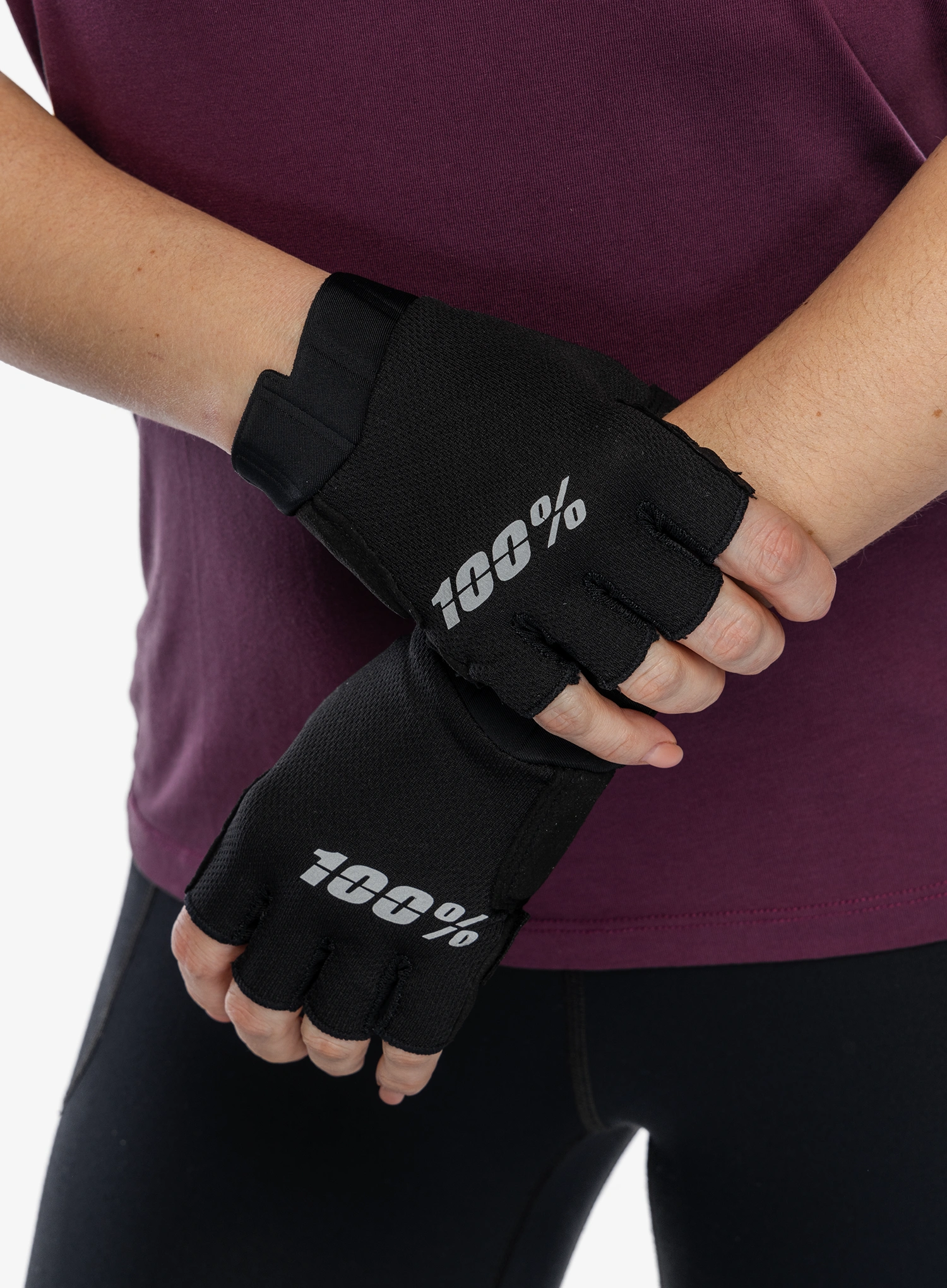 Rukavice bez prstov dámske 100% Exceeda Gel Short Finger Gloves - black