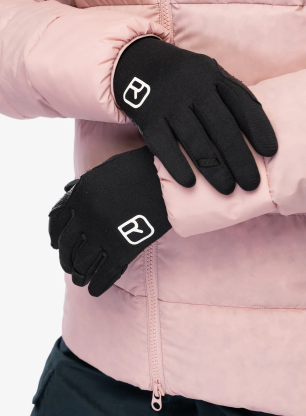 Dámske rukavice Ortovox Fleece Light Glove - black raven