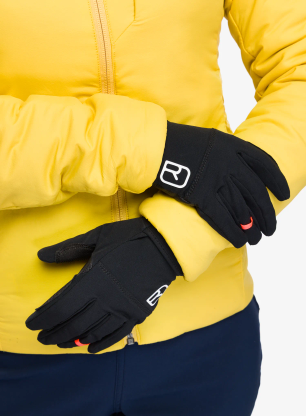 Dámske rukavice Ortovox Tour Light Glove - black raven