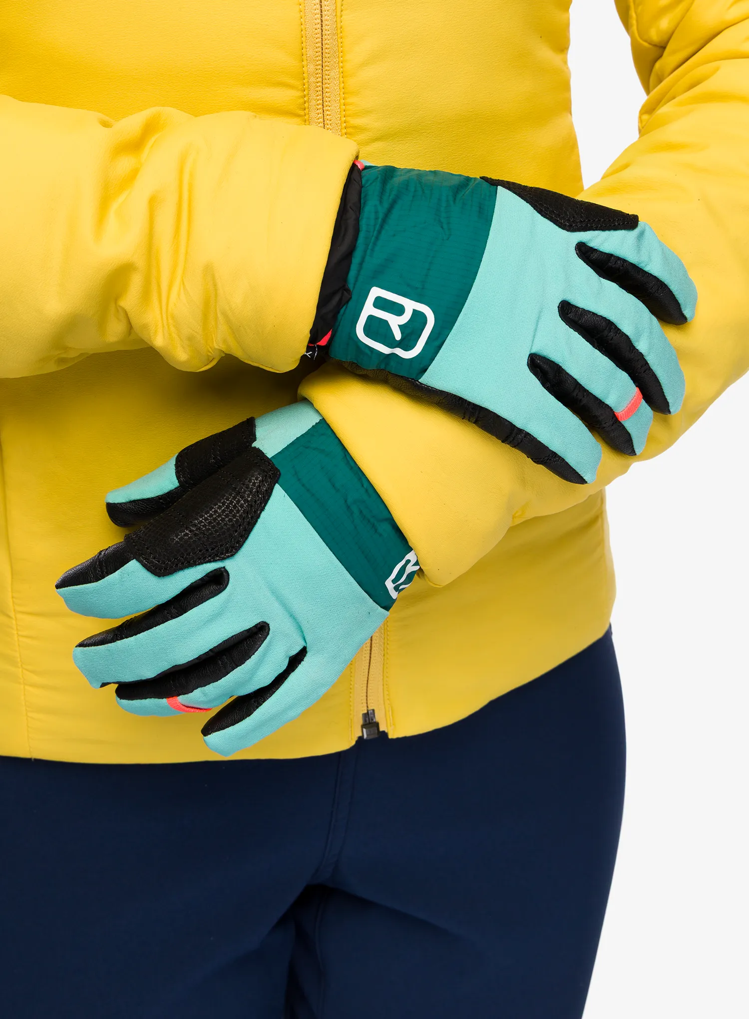 Dámske rukavice Ortovox Tour Pro Cover Glove - ice waterfall