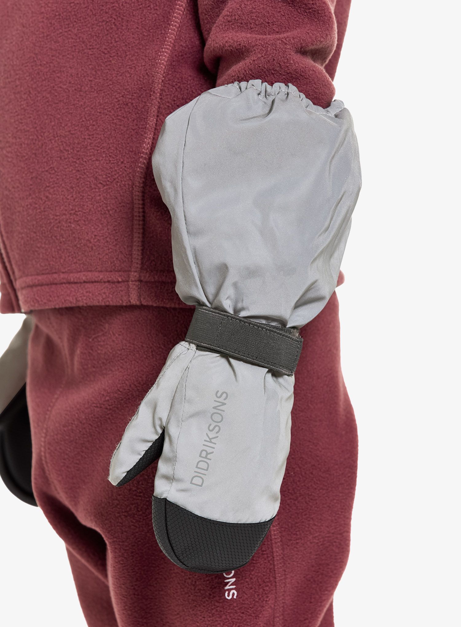 Rukavice detské Didriksons Biggles Reflective Mitten - silver