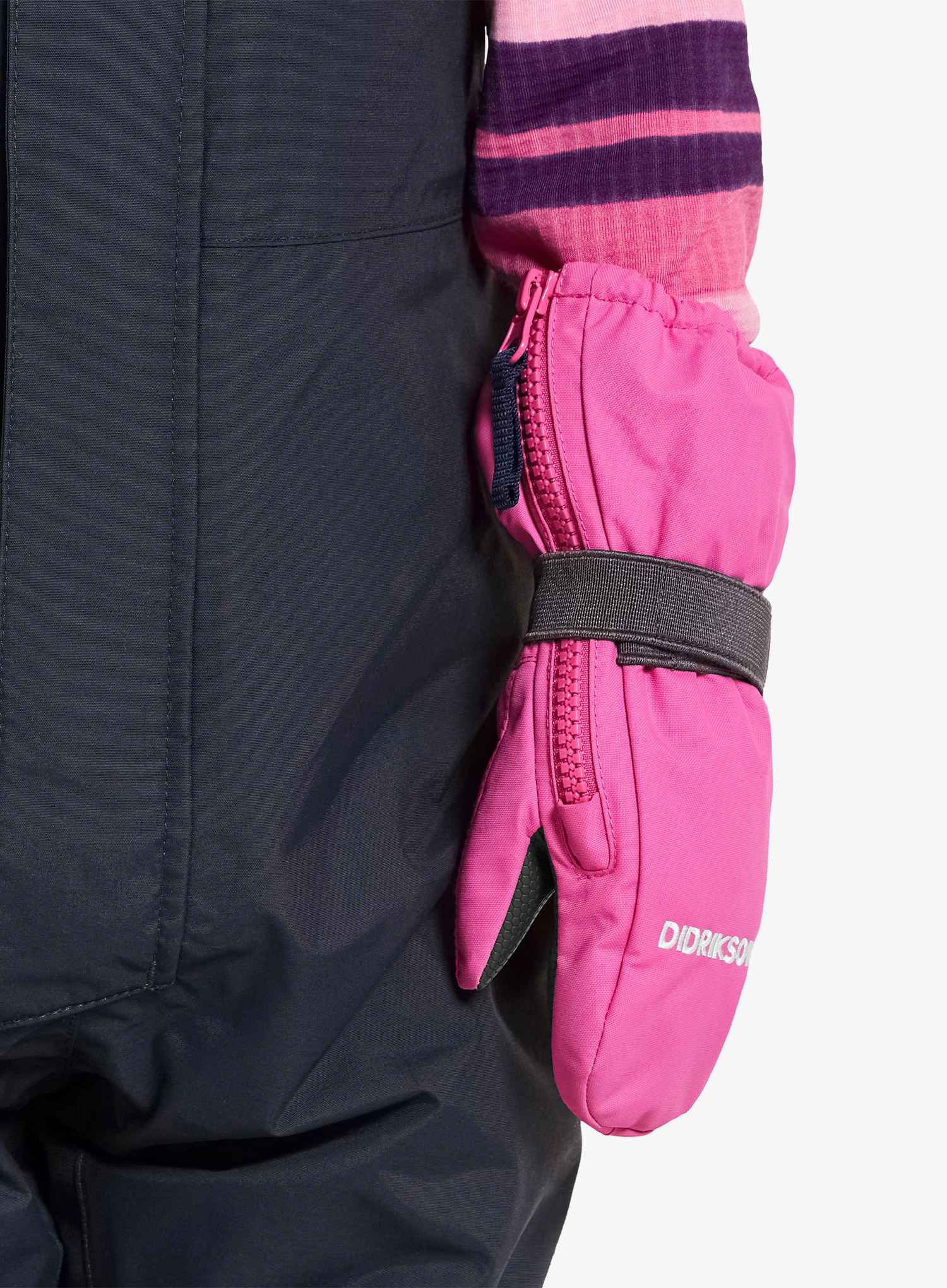 Rukavice detské Didriksons Biggles Zip Mitten 8 - sweet pink