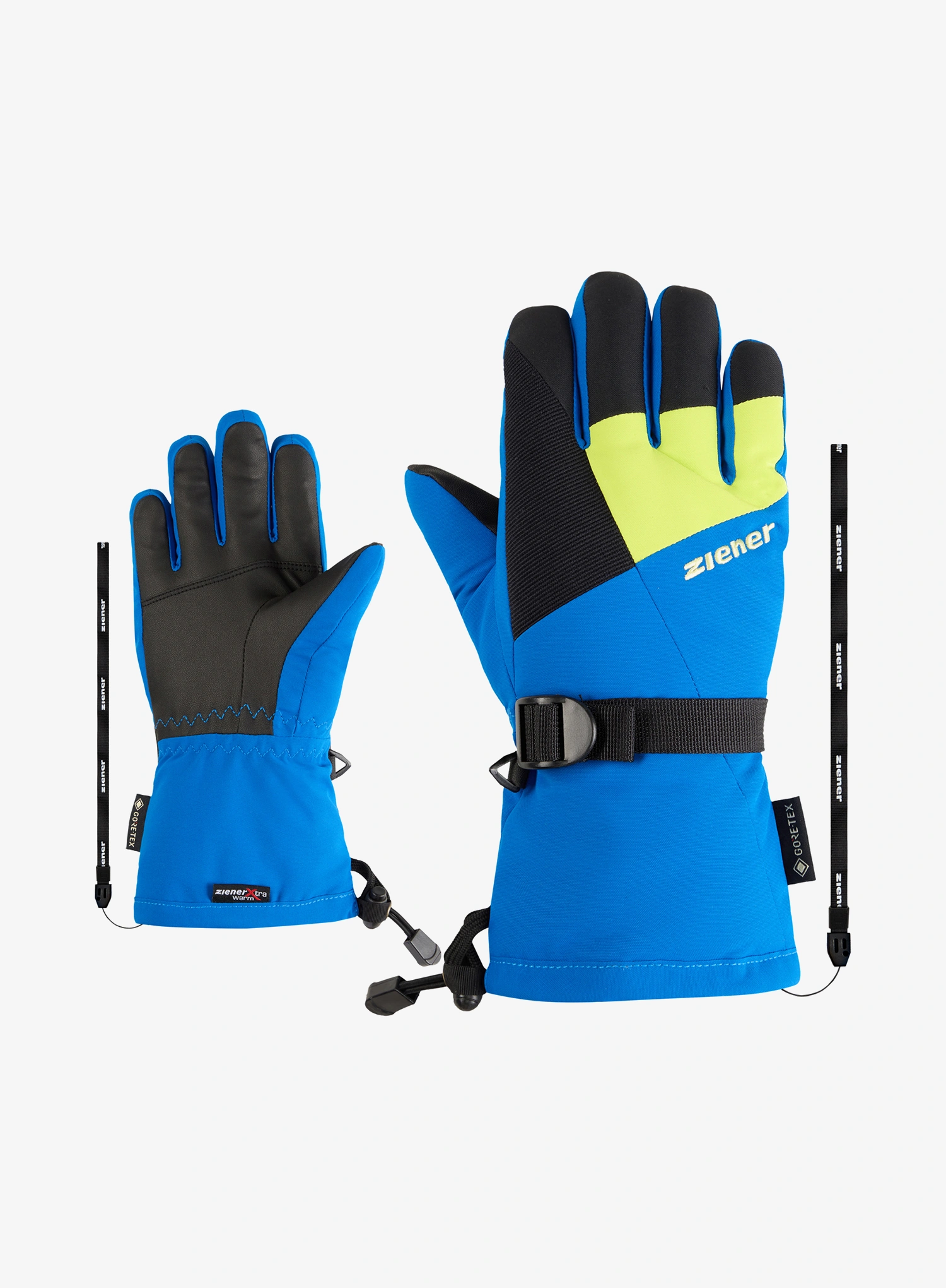 Rukavice detské Ziener Lani GTX Junior - black/persian blue