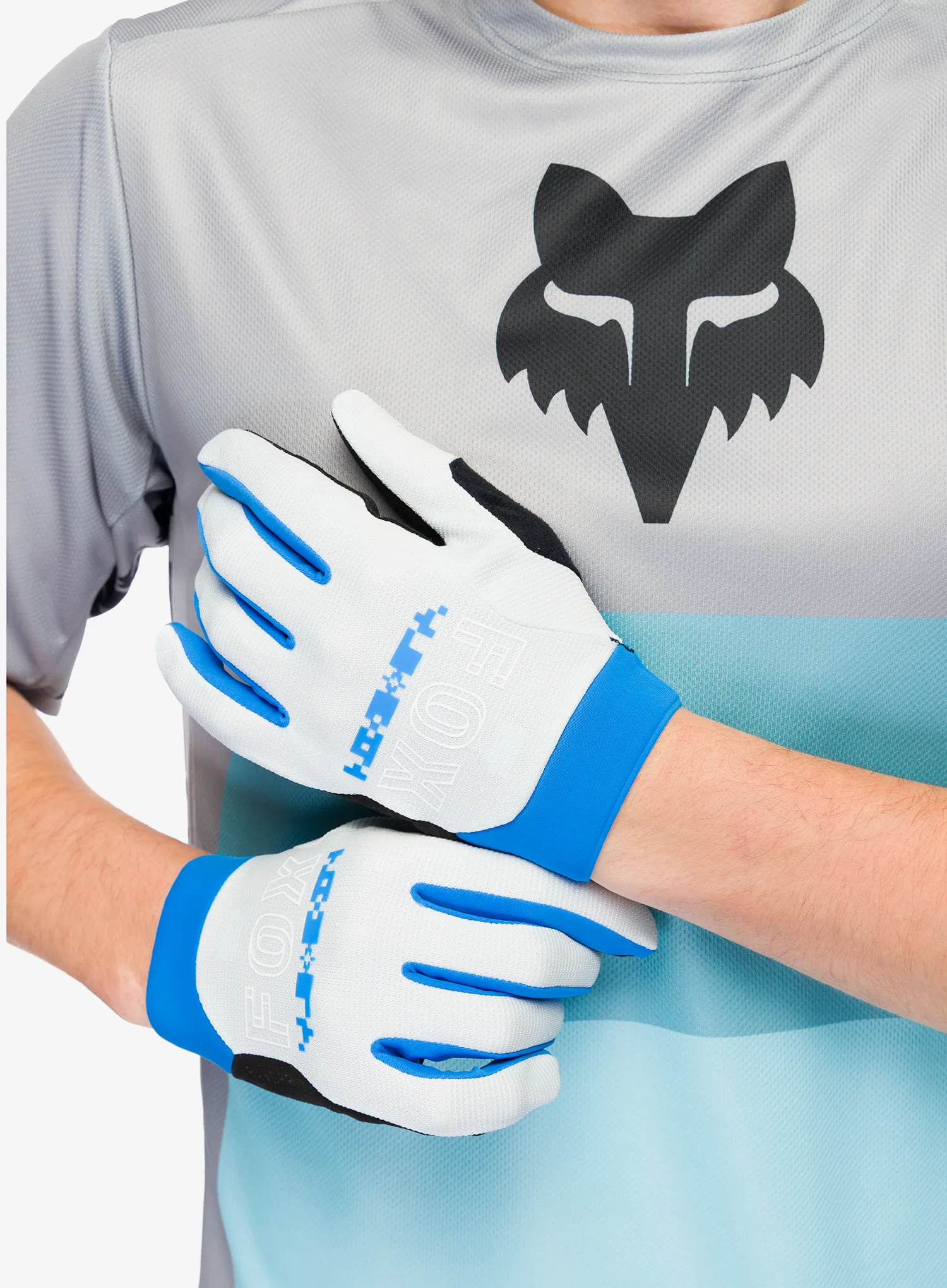 Rukavice MTB Fox Ranger Glove Digi Image - pale blue