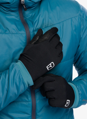 Rukavice Ortovox Fleece Light Glove - black raven