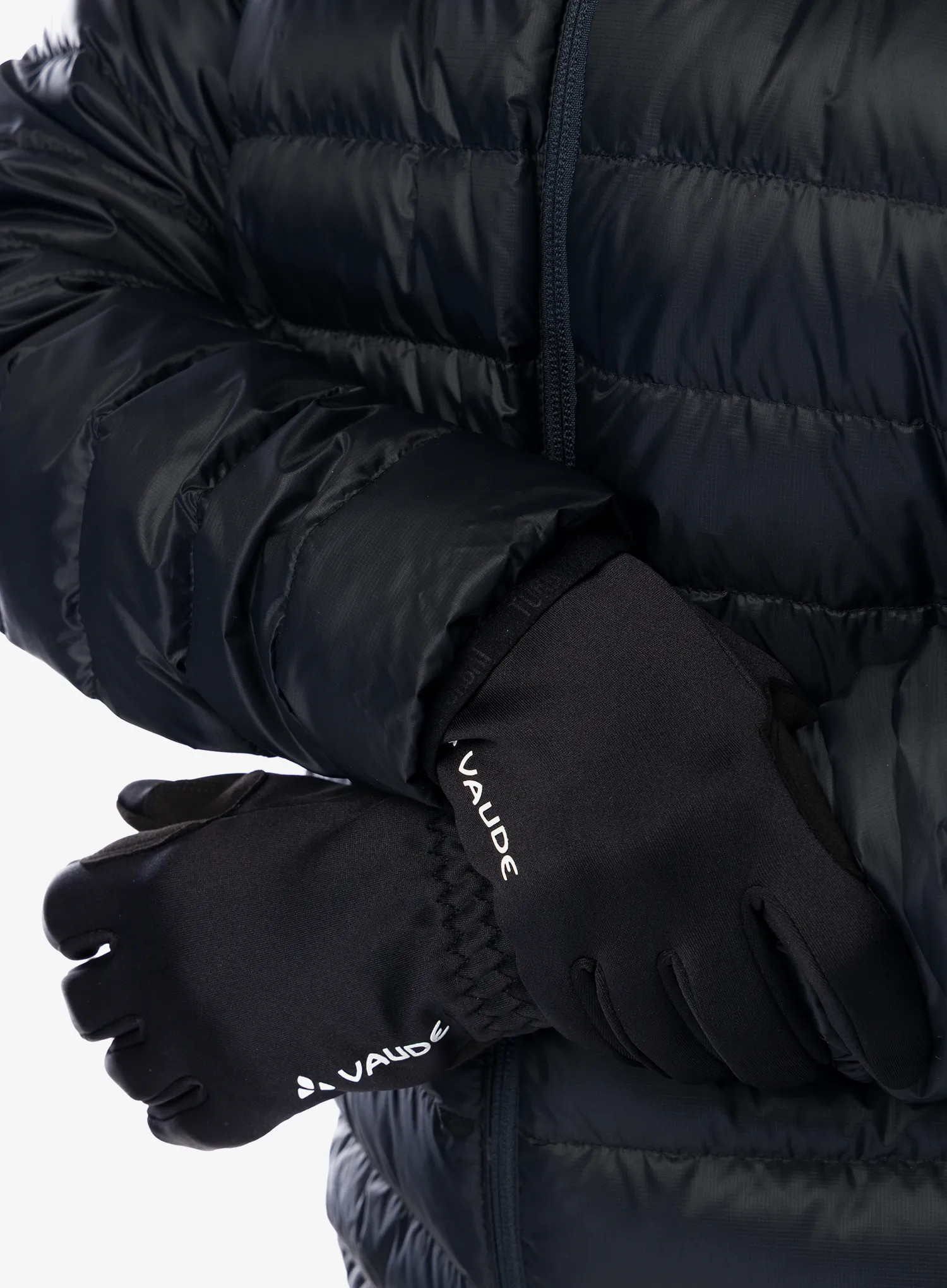 Flísové rukavice Vaude Basodino Gloves III - black
