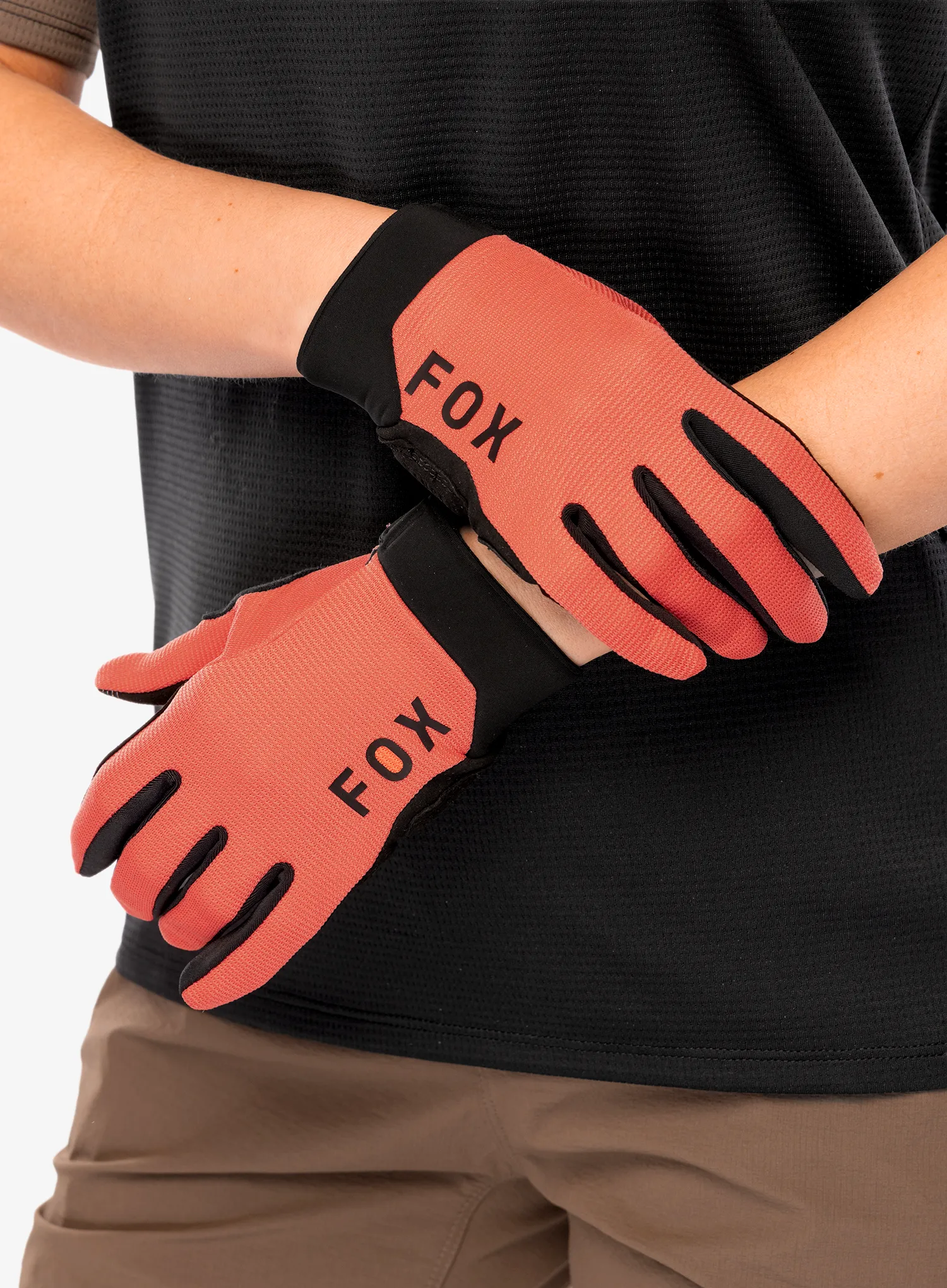 Cyklistické rukavice dámske Fox Ranger Glove Gel - salmon