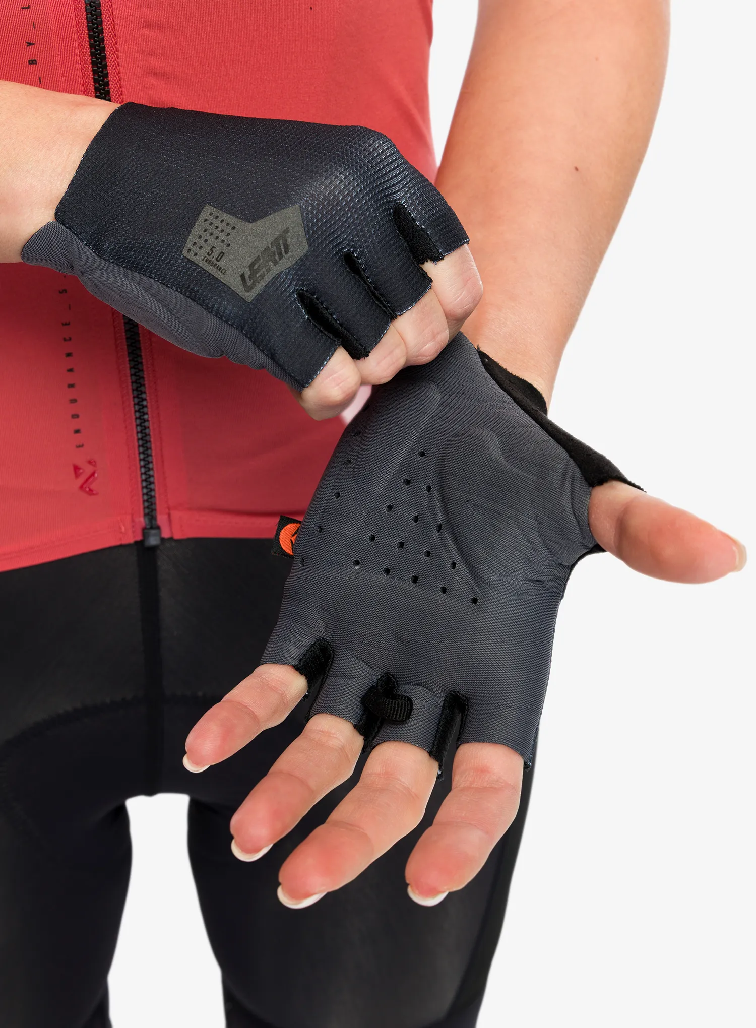 Cyklistické rukavice dámske Leatt Glove MTB 5.0 Endurance - black/grey