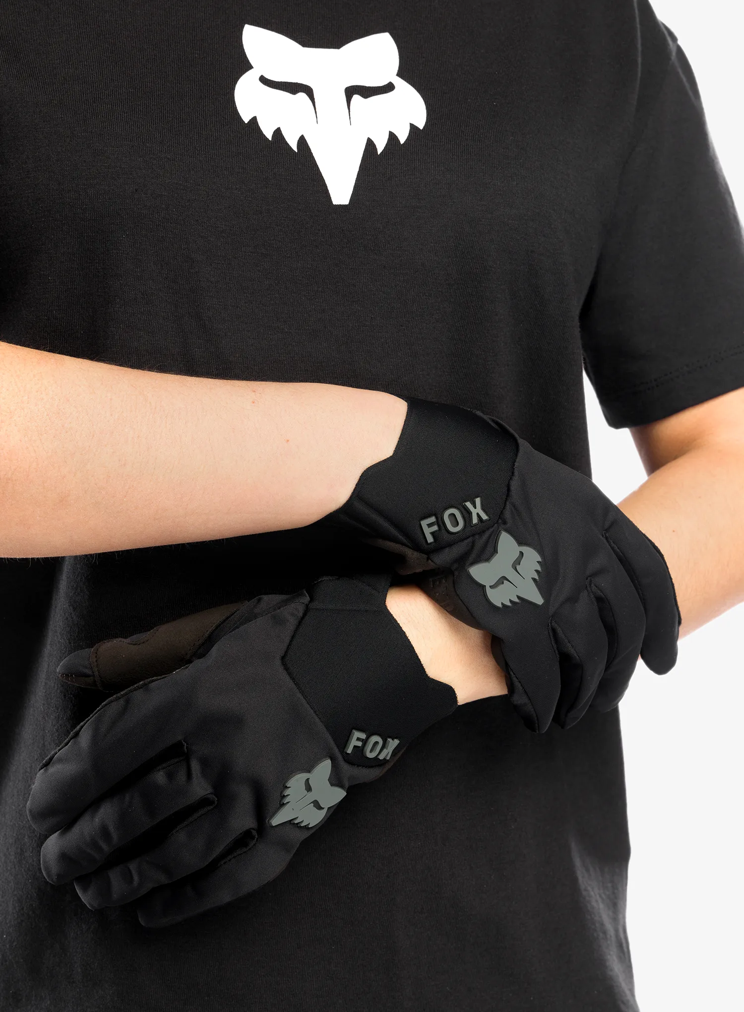 Cyklistické rukavice Fox Defend Wind Offroad Glove - black