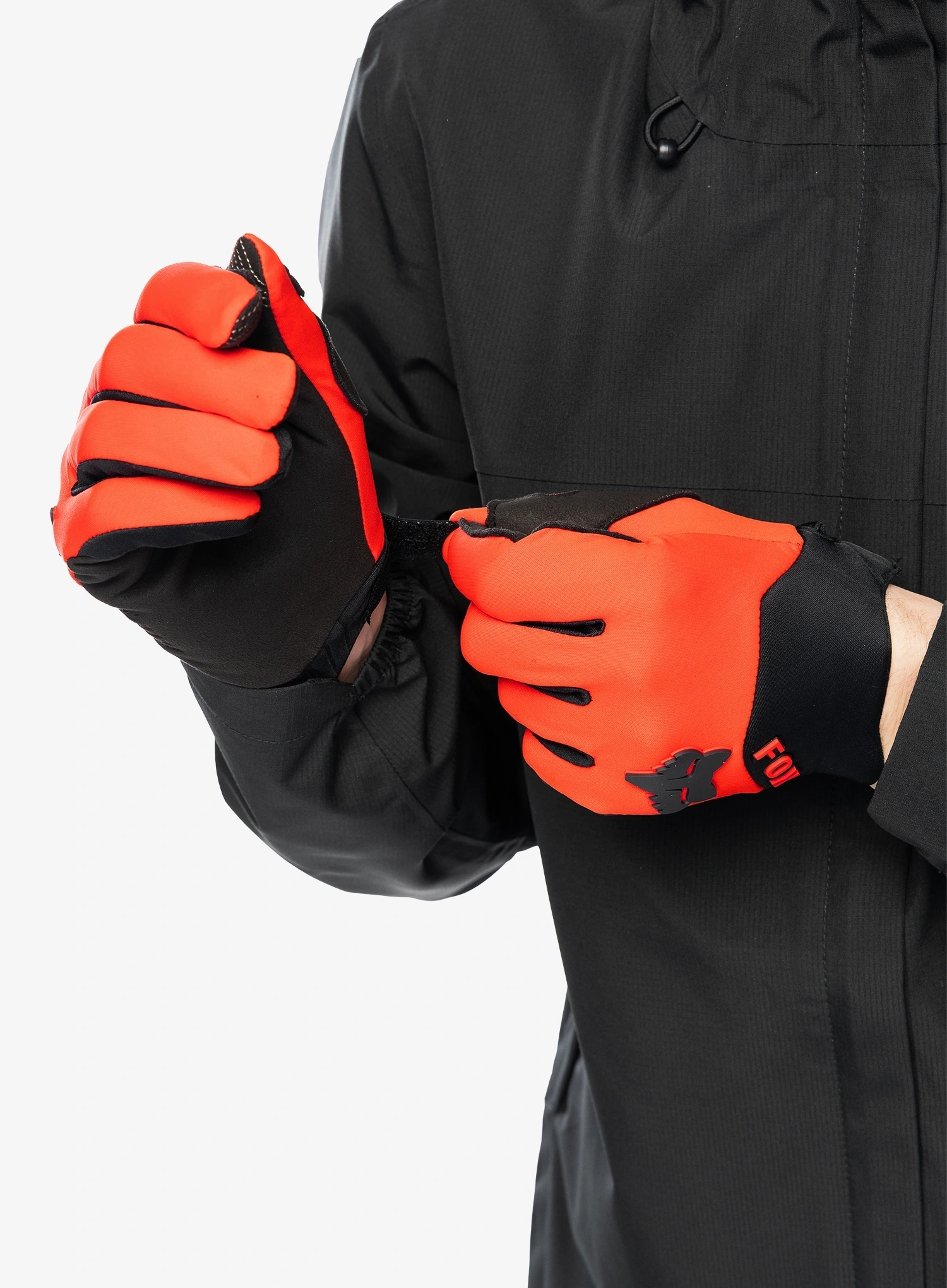 Cyklistické rukavice Fox Defend Wind Offroad Glove - fluo red