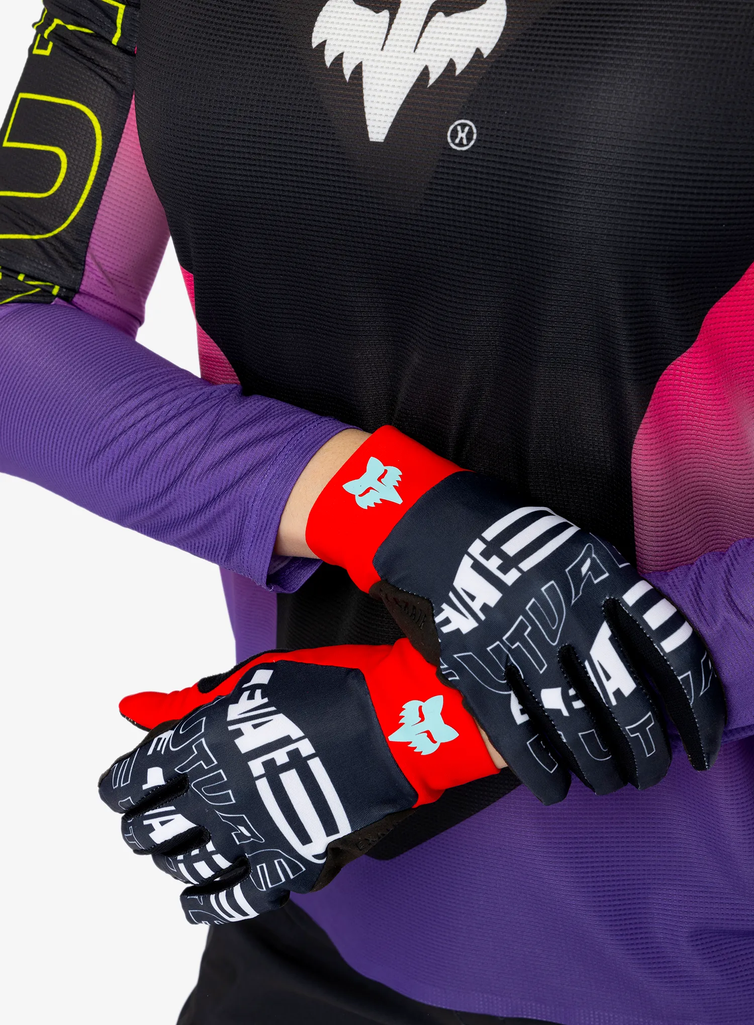 Cyklistické rukavice Fox Flexair Glove Elevated - midnight
