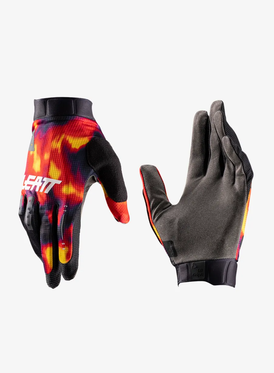 Cyklistické rukavice Leatt Glove MTB 1.0 GripR - heatmap red