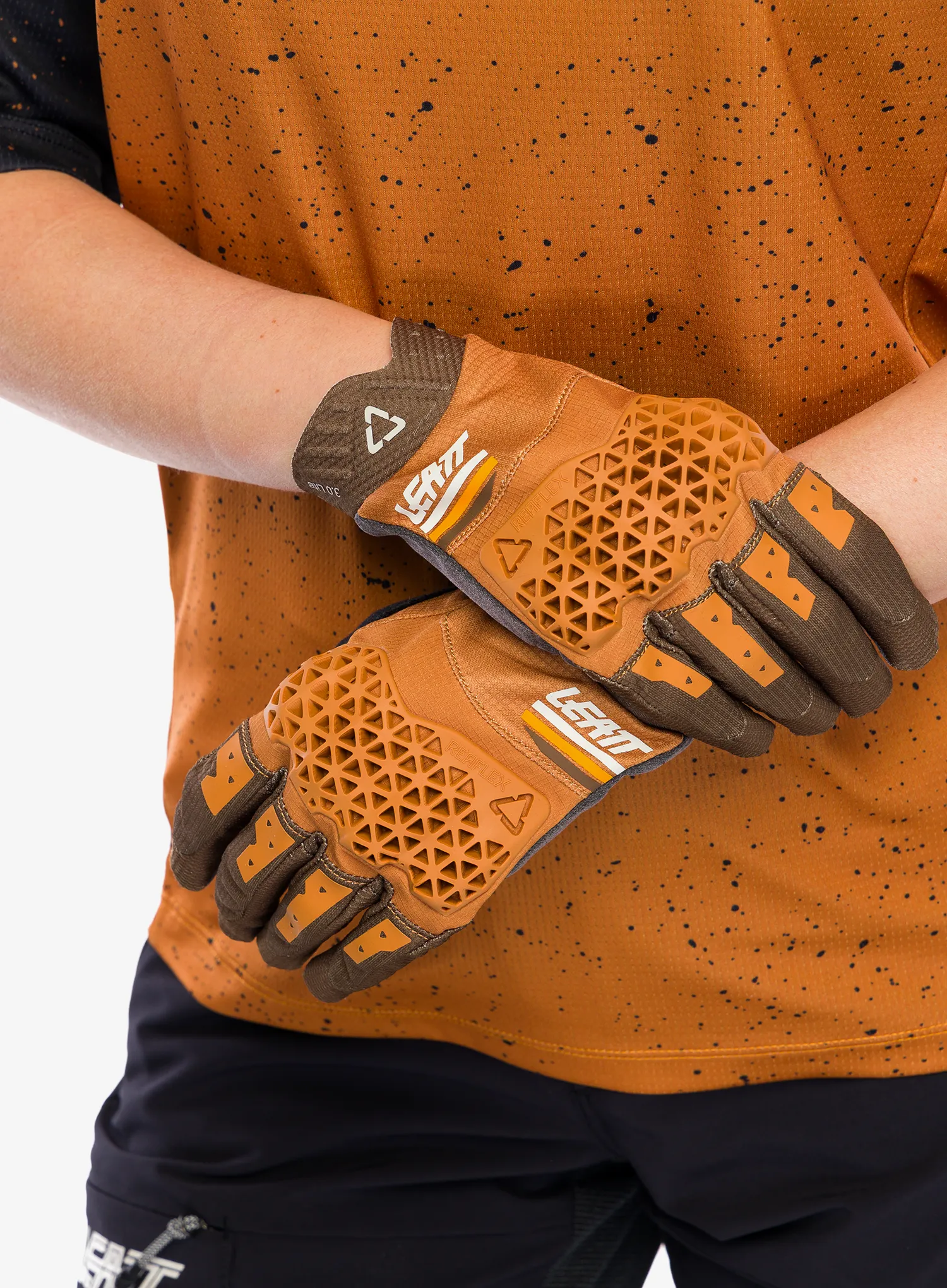Cyklistické rukavice Leatt Glove MTB 3.0 Lite - rust