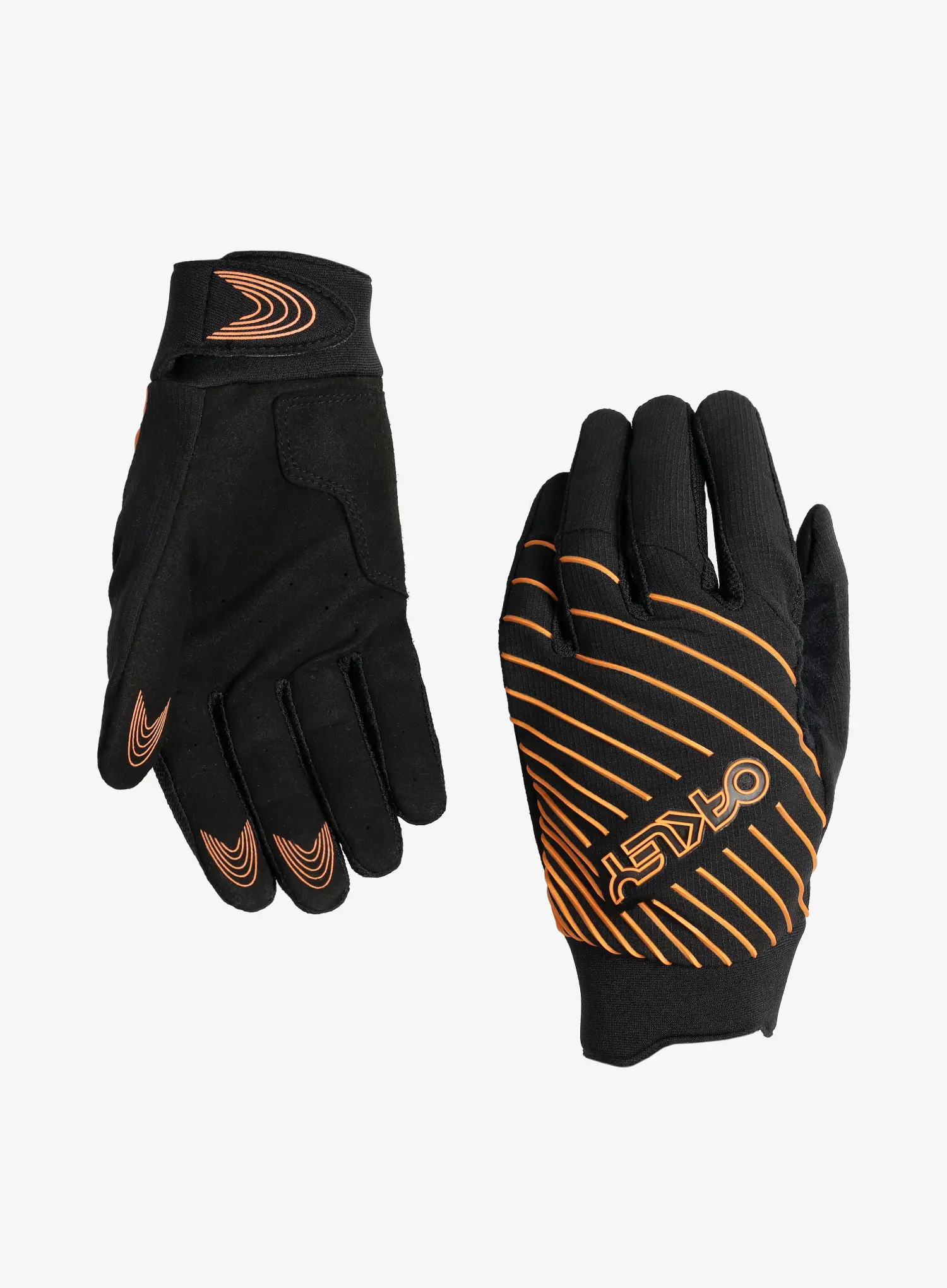 Cyklistické rukavice Oakley Drop In MTB Glove 2.0 - blackout/soft orange