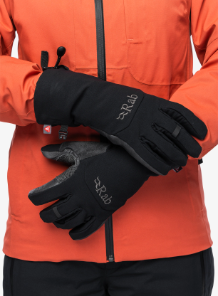 Softshell rukavice dámske Rab Baltoro Gloves - black/black