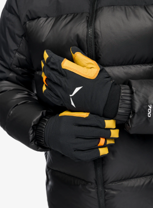 Rukavice softshell Salewa Ortles DST/AM Gloves - black out