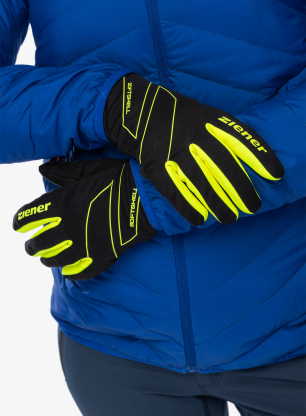 Rukavice softshell Ziener Ilion AS - poison yellow