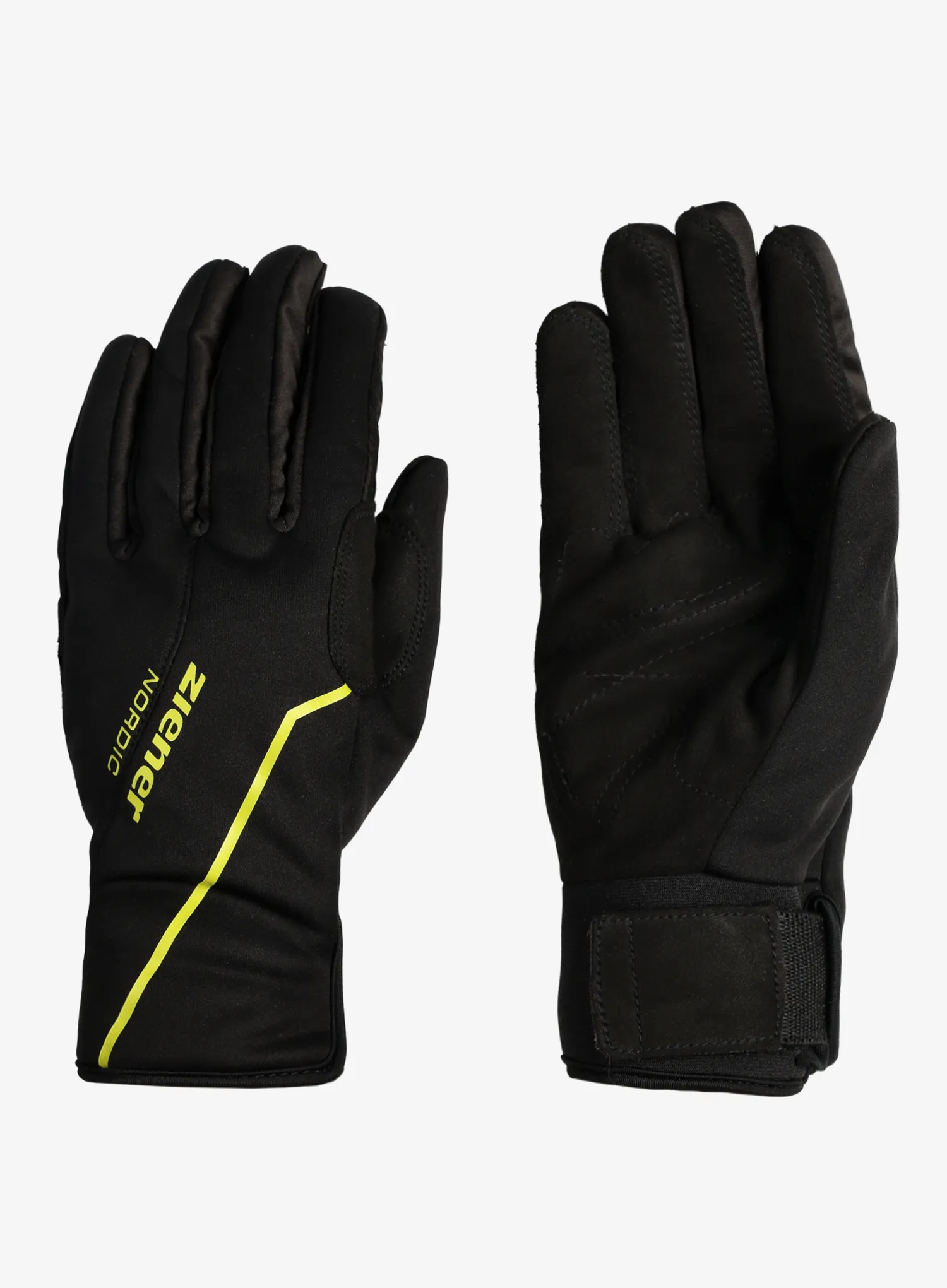 Rukavice softshell Ziener Ultimo PR - black/lime
