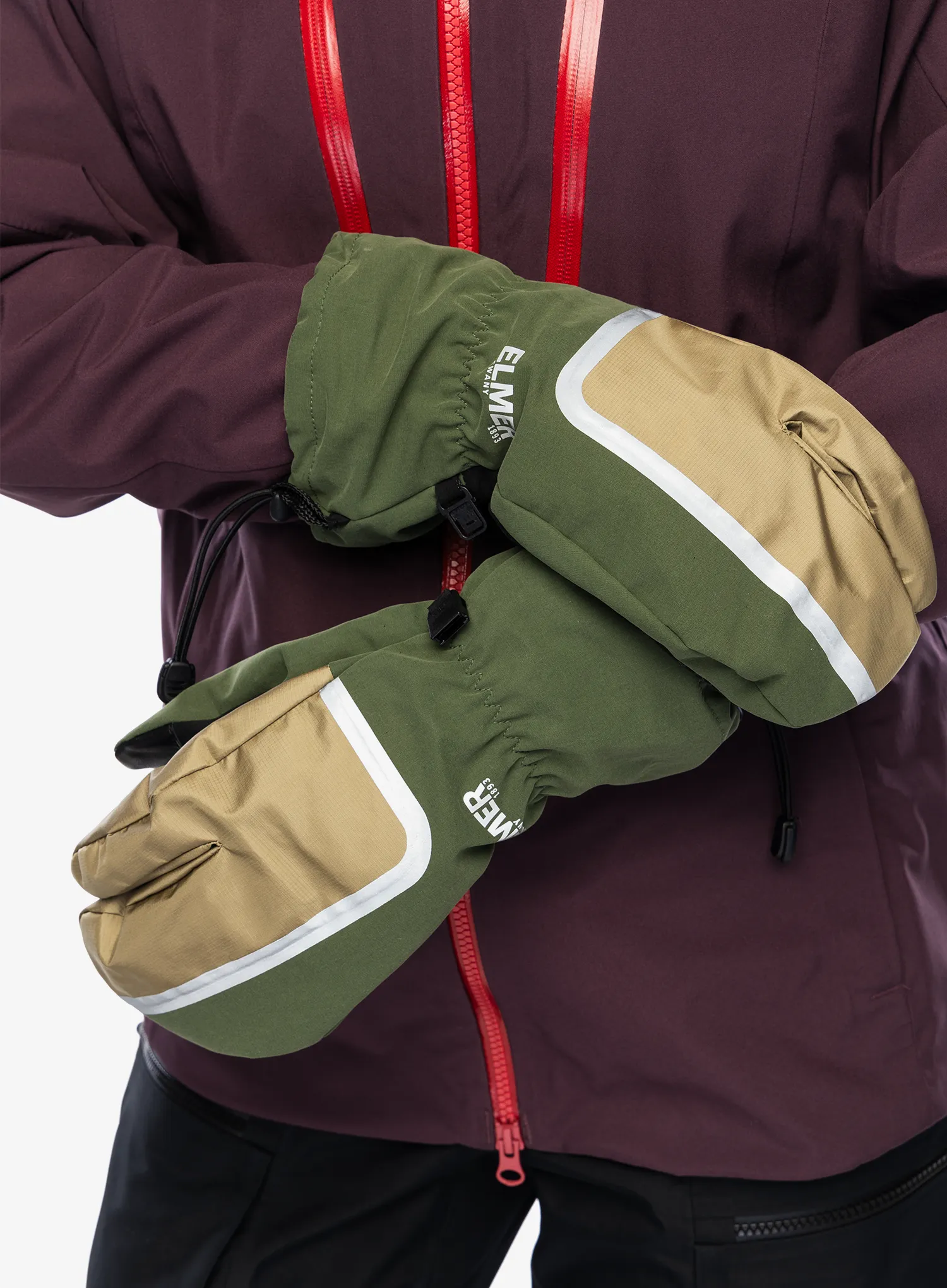 Vetruodolné rukavice Elmer EM510 Windproof Over Trigger Mitten - khaki