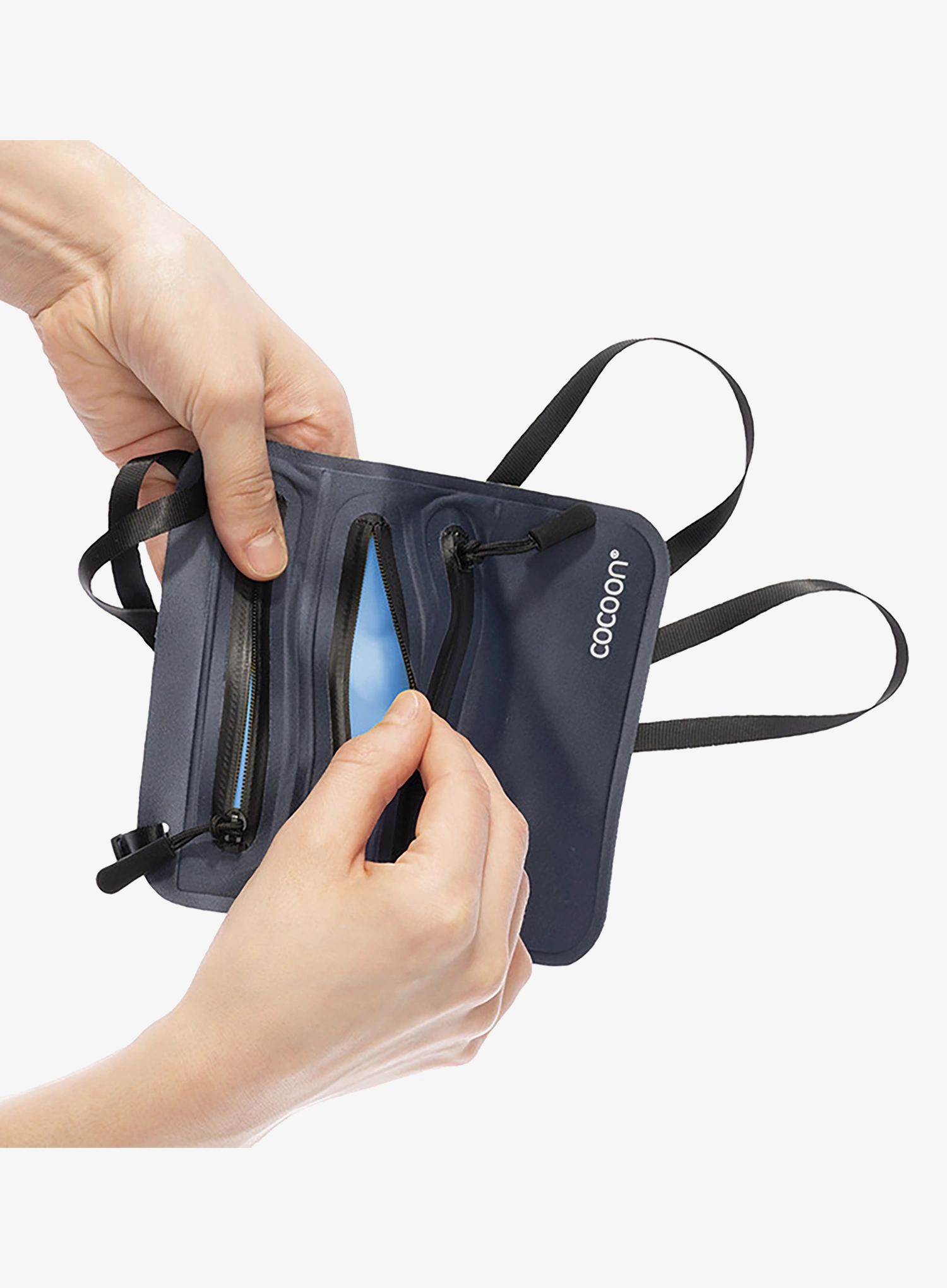 Vrecúško Cocoon Secret Neck Wallet - navy/blue