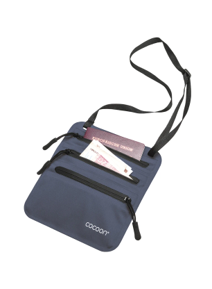 Vrecúško Cocoon Secret Neck Wallet - navy/yellow