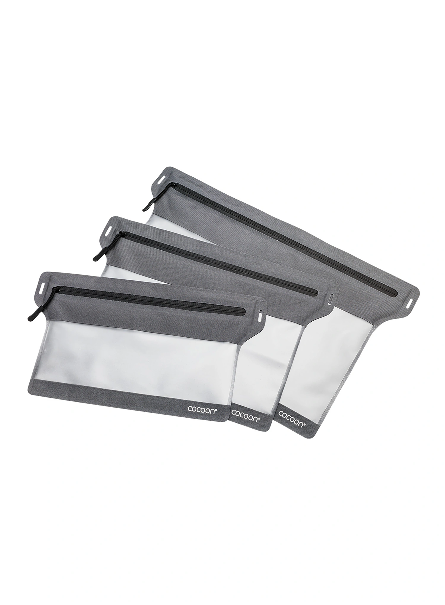 Vrecúško Cocoon Zippered Flat Document Bag M - grey/black