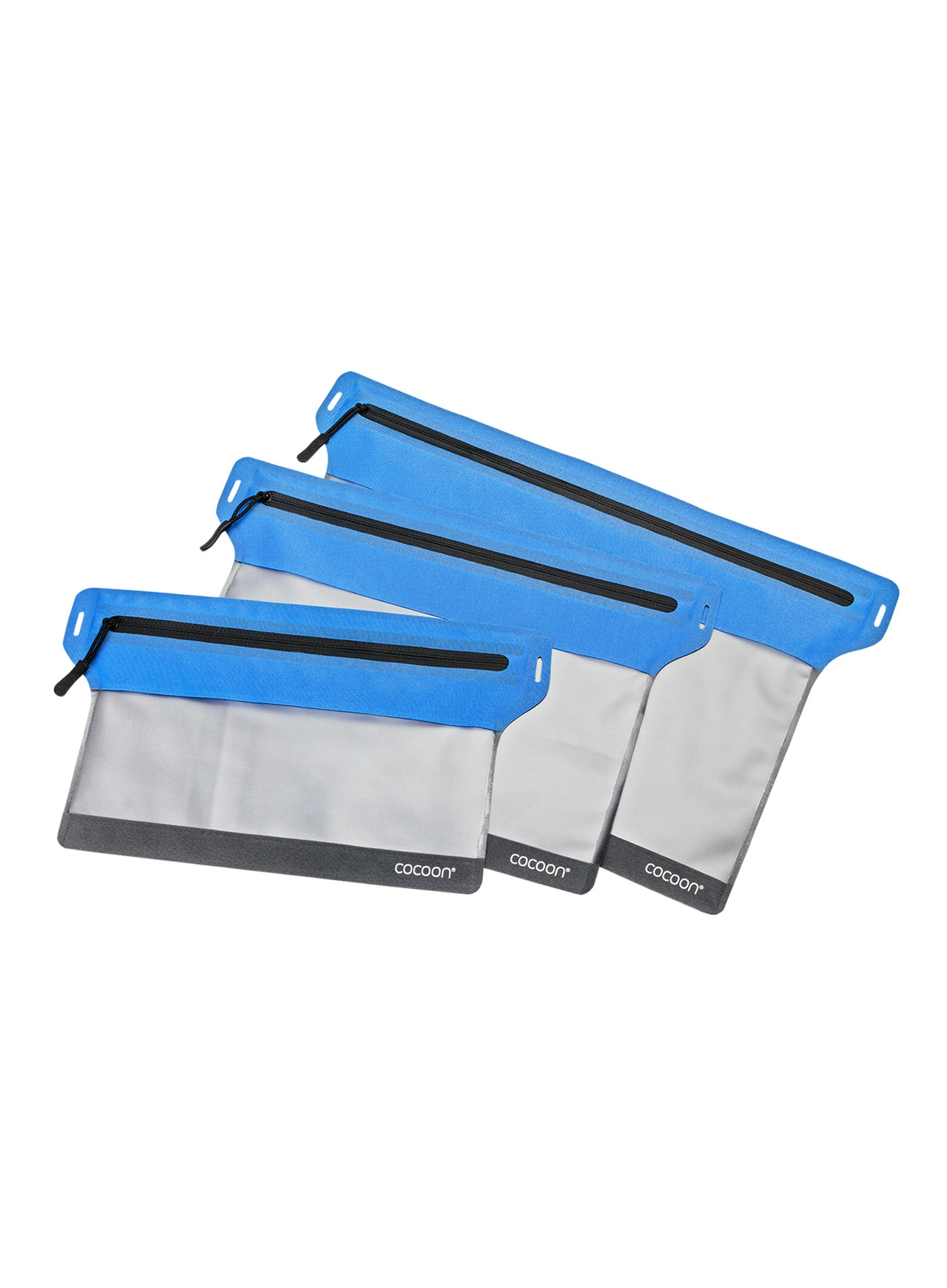 Vrecúško Cocoon Zippered Flat Document Bag M - grey/blue