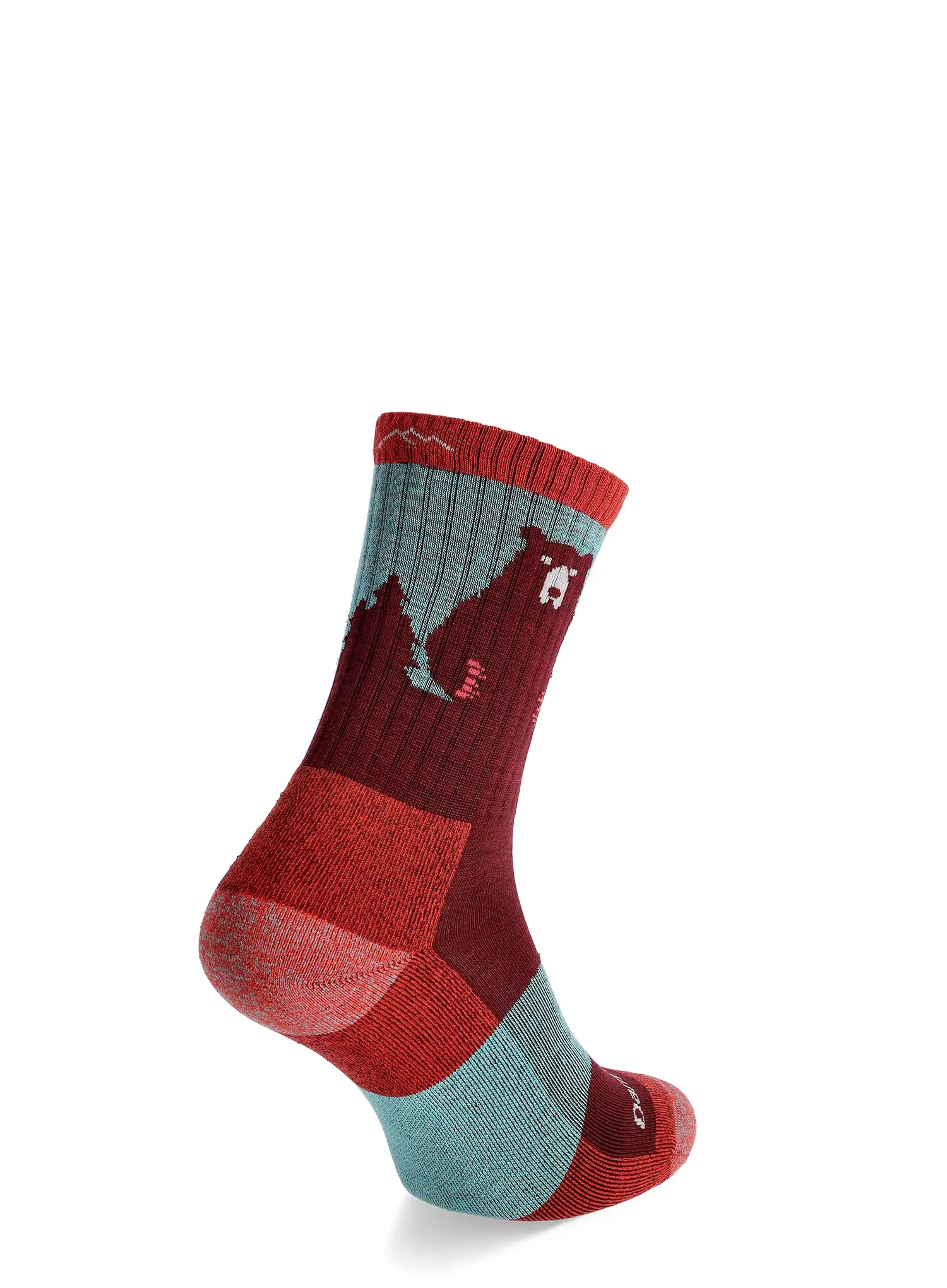 Trekové ponožky dámske Darn Tough Bear Town Micro Crew Lightweight - burgundy