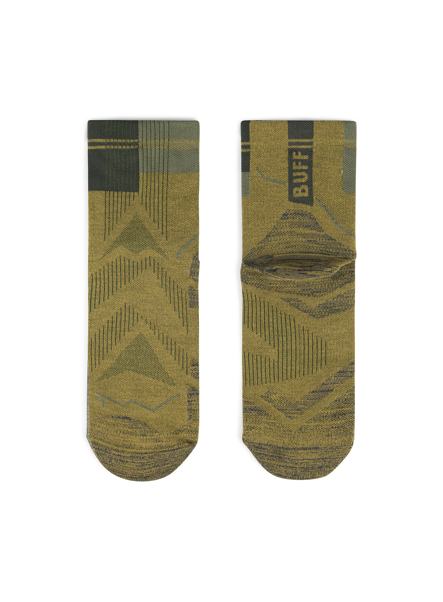 Ponožky na behanie Buff Coolnet Quarter Sock CQ - khaki