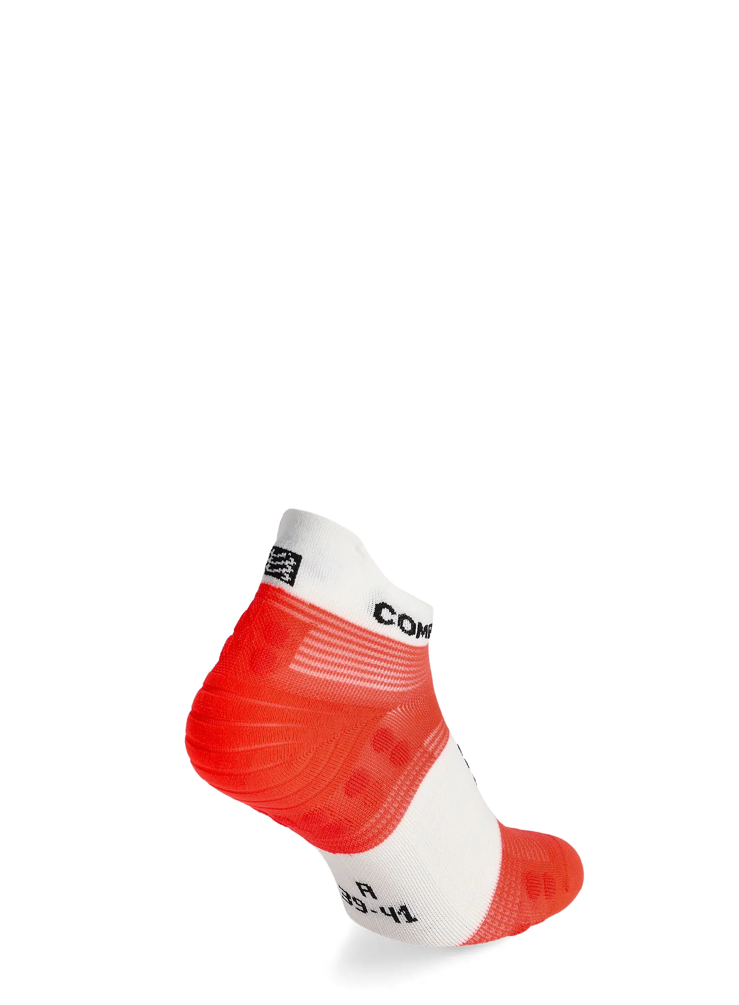 Ponožky na behanie Compressport Pro Racing Socks v4.0 Run Low - fluo red/white