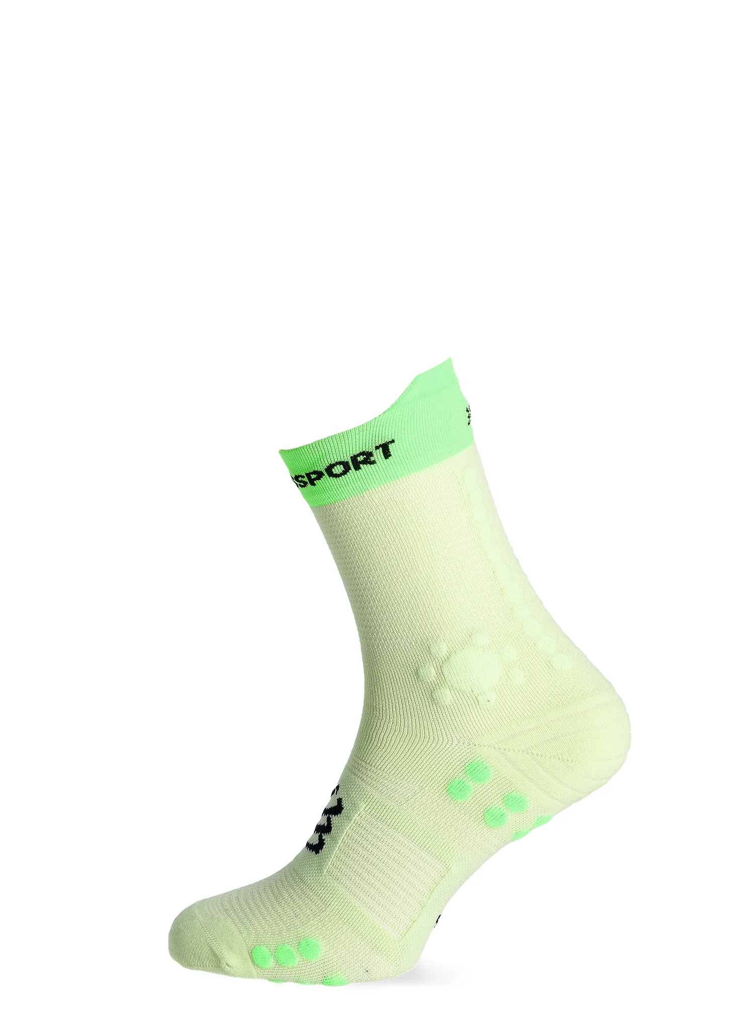Ponožky na behanie Compressport Pro Racing Socks v4.0 Trail - lime/neon green