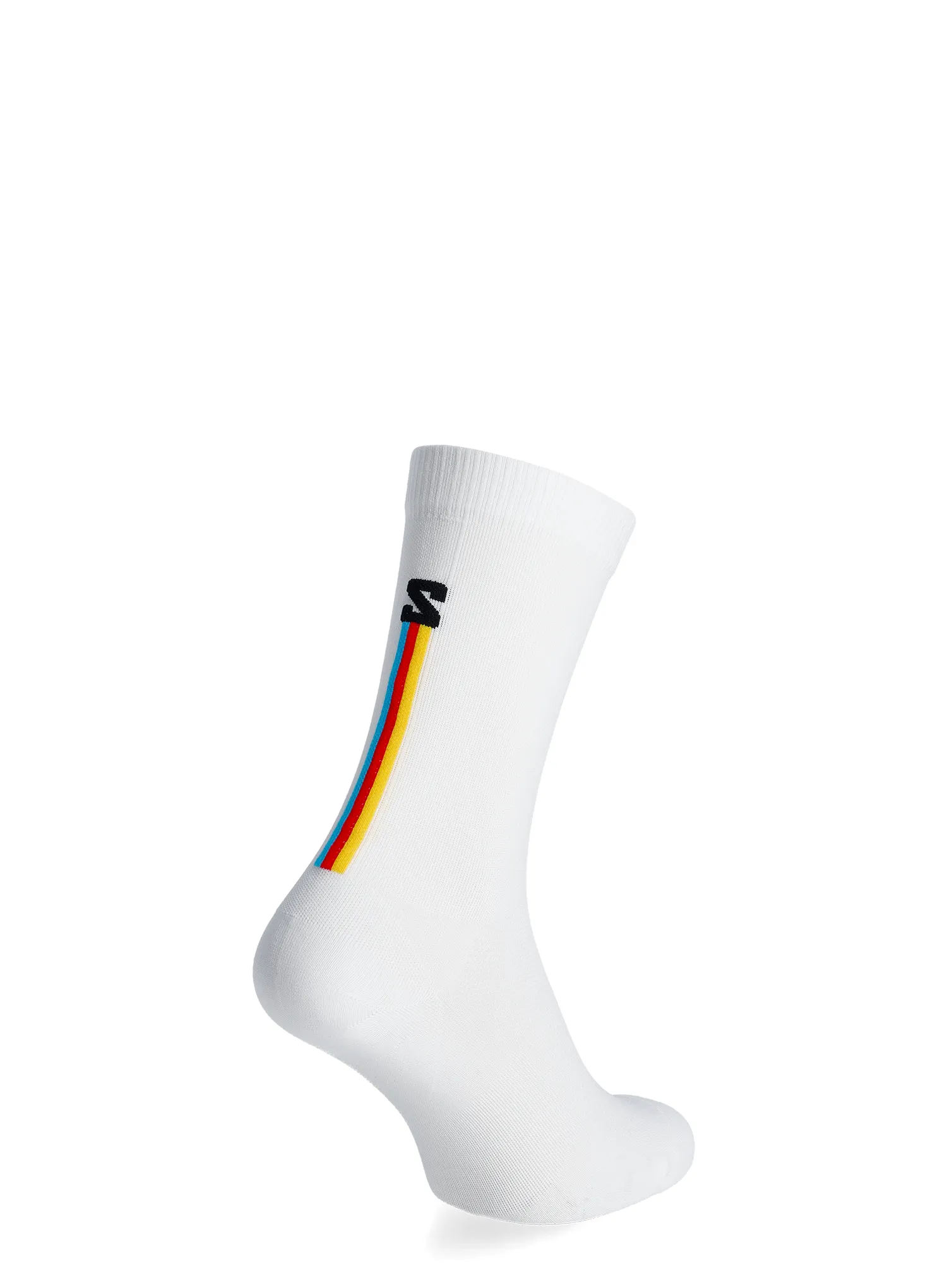 Ponožky na behanie Salomon Pulse Race Flag Crew - white