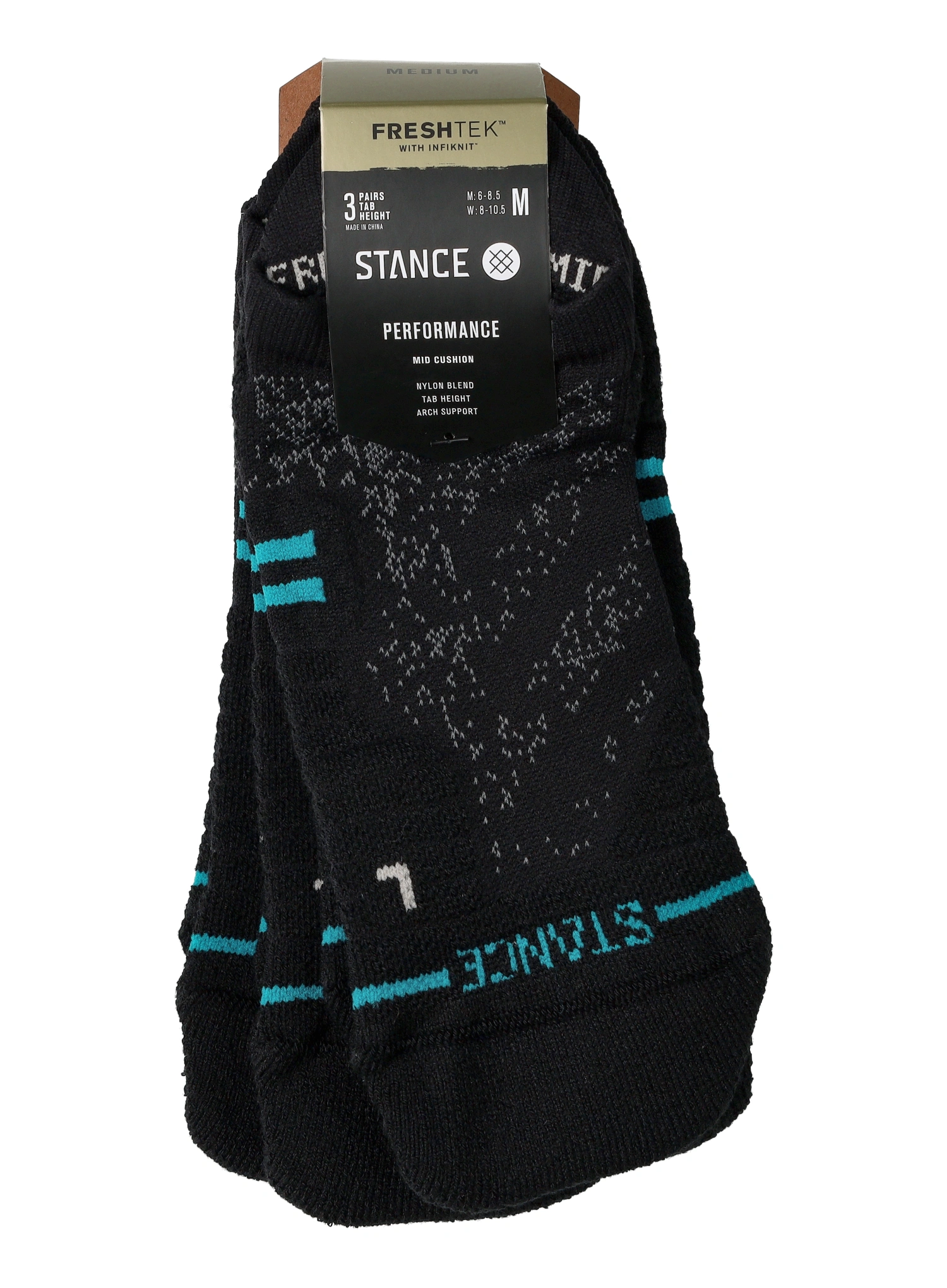 Ponožky na behanie Stance Athletic Tab 3 Pack - black