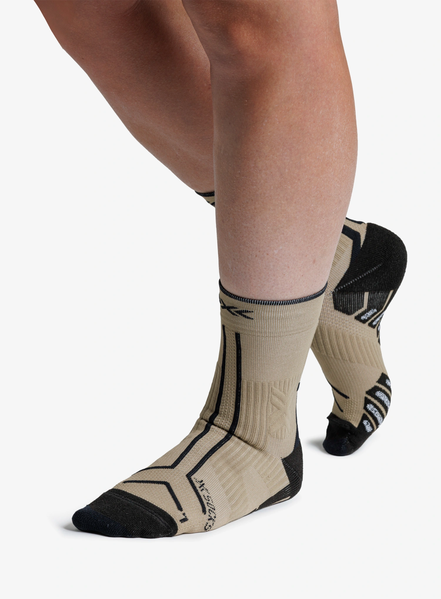 Ponožky na behanie X-Socks Trailrun Terraskin Expert Crew - sand/dark sand