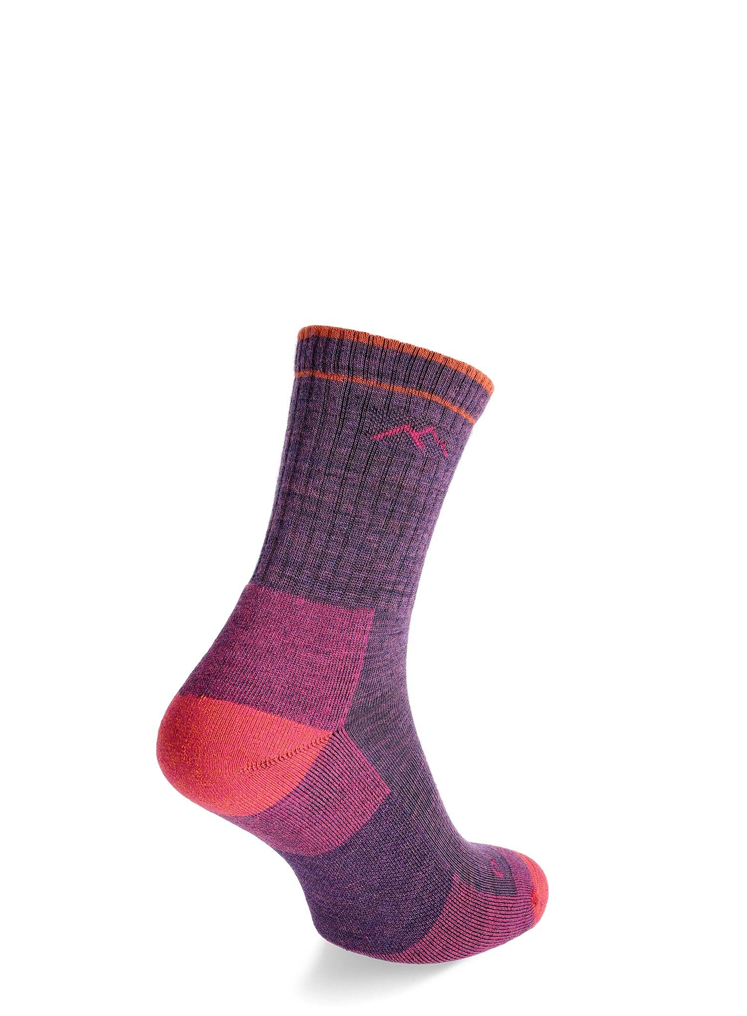 Dámske ponožky Darn Tough Hiker Micro Crew Midweight with Cushion - plum heather