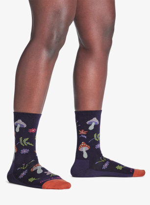 Dámske ponožky Darn Tough Shroom Bloom Crew Lightweight - blackberry