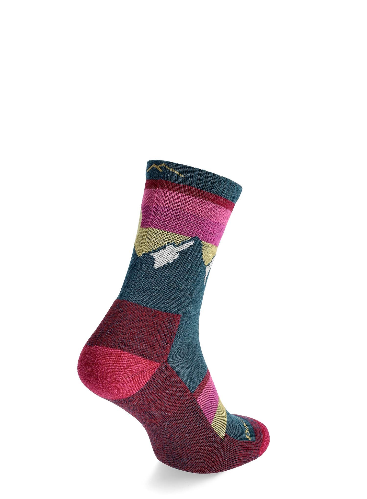 Dámske ponožky Darn Tough Sunset Ledge Micro Crew Lightweight with Cushion - dark teal