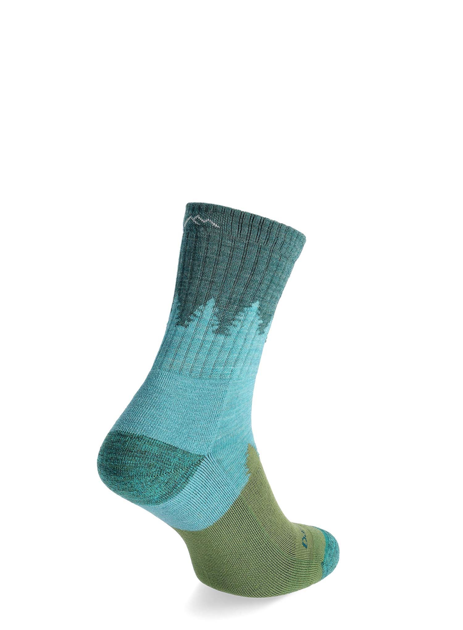 Dámske ponožky Darn Tough Treeline Micro Crew Midweight with Cushion - aqua
