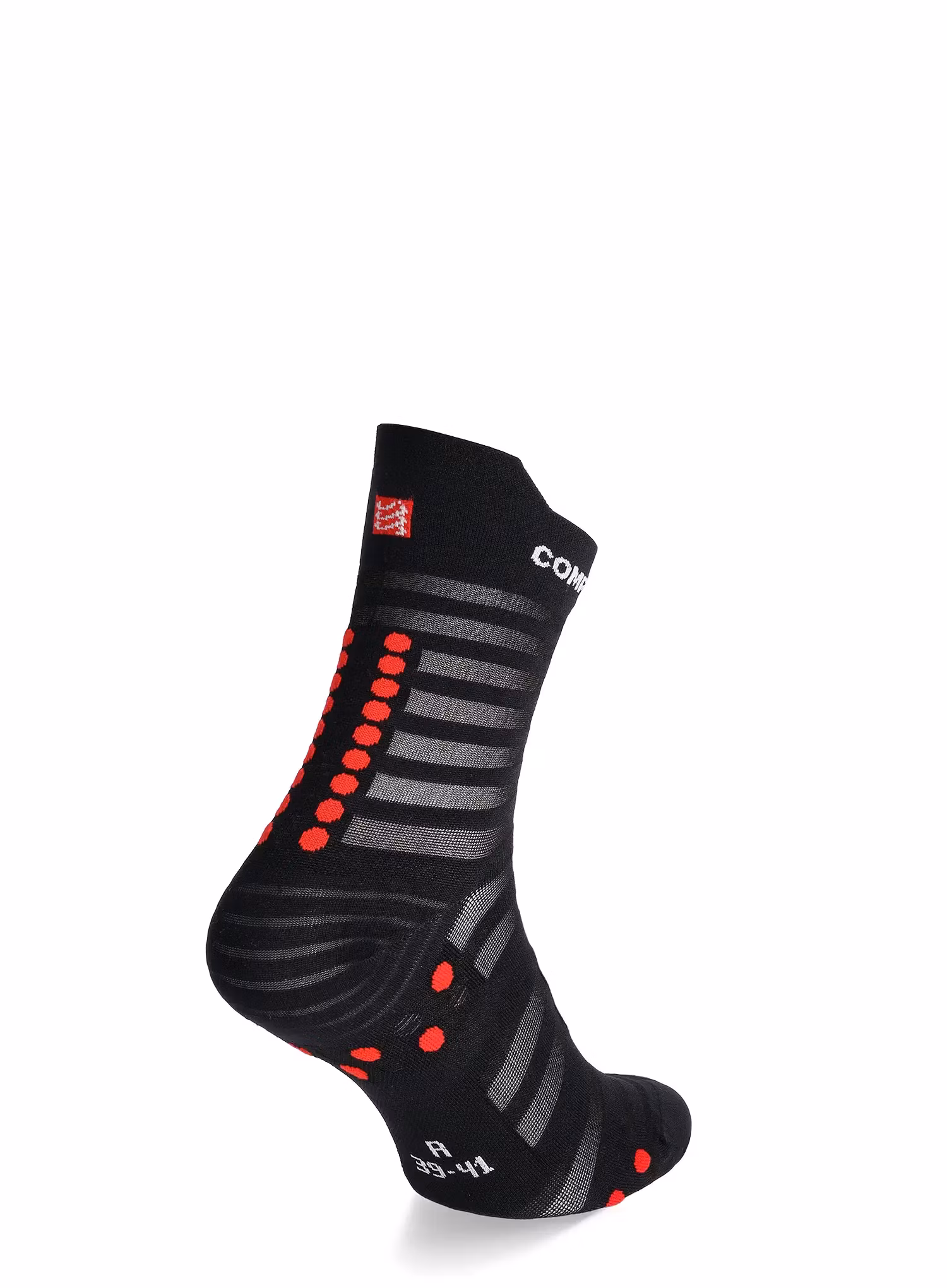 Bežecké ponožky Compressport Pro Racing v4.0 UL Run High - black/red