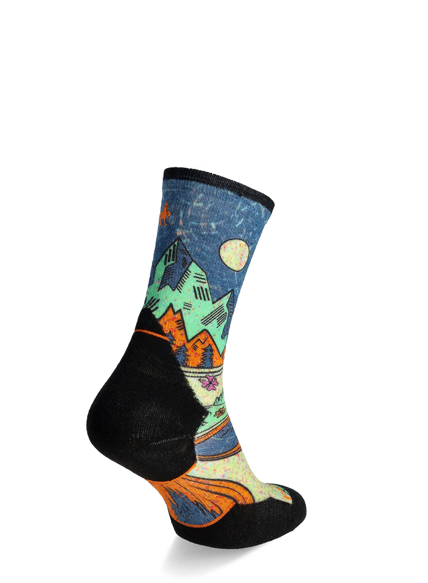 Bežecké ponožky dámske Smartwool Trail Run Targeted Cushion Mountain Print Crew Socks - twilight blue