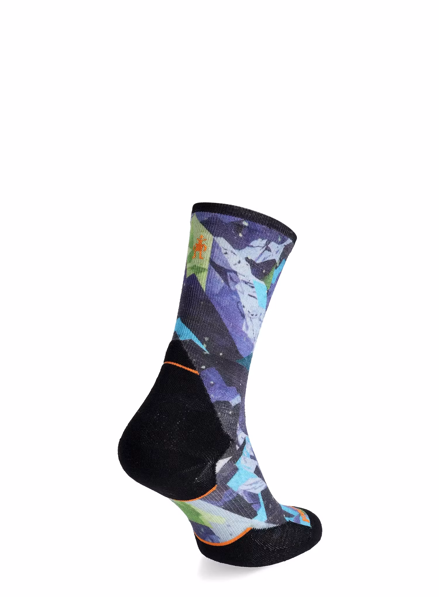 Bežecké ponožky Smartwool Trail Run Targeted Cushion Summit Sector Print Crew Socks - nightfall blue