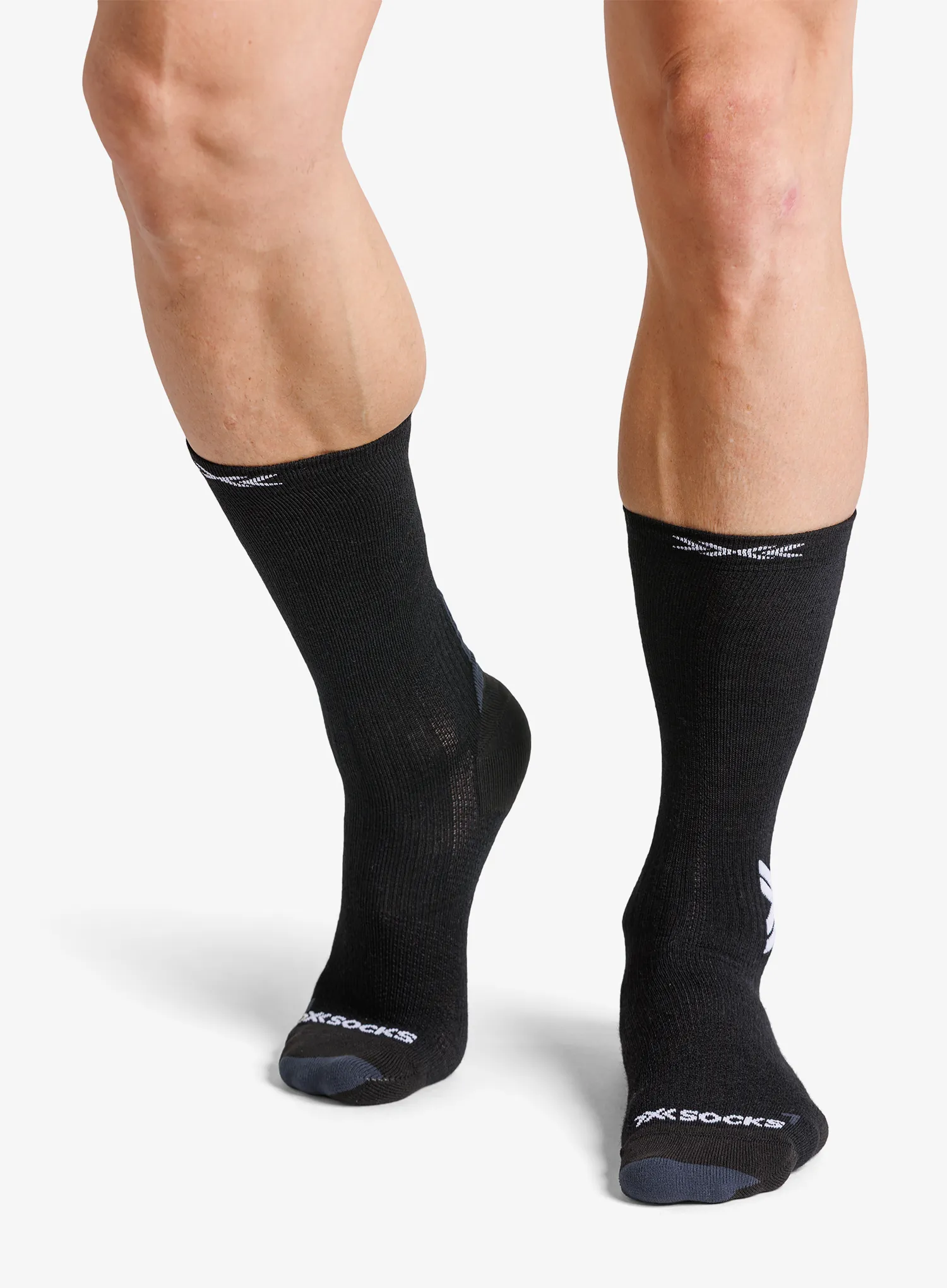 Bežecké ponožky X-Socks Run Discover Merino Crew - x black/light grey