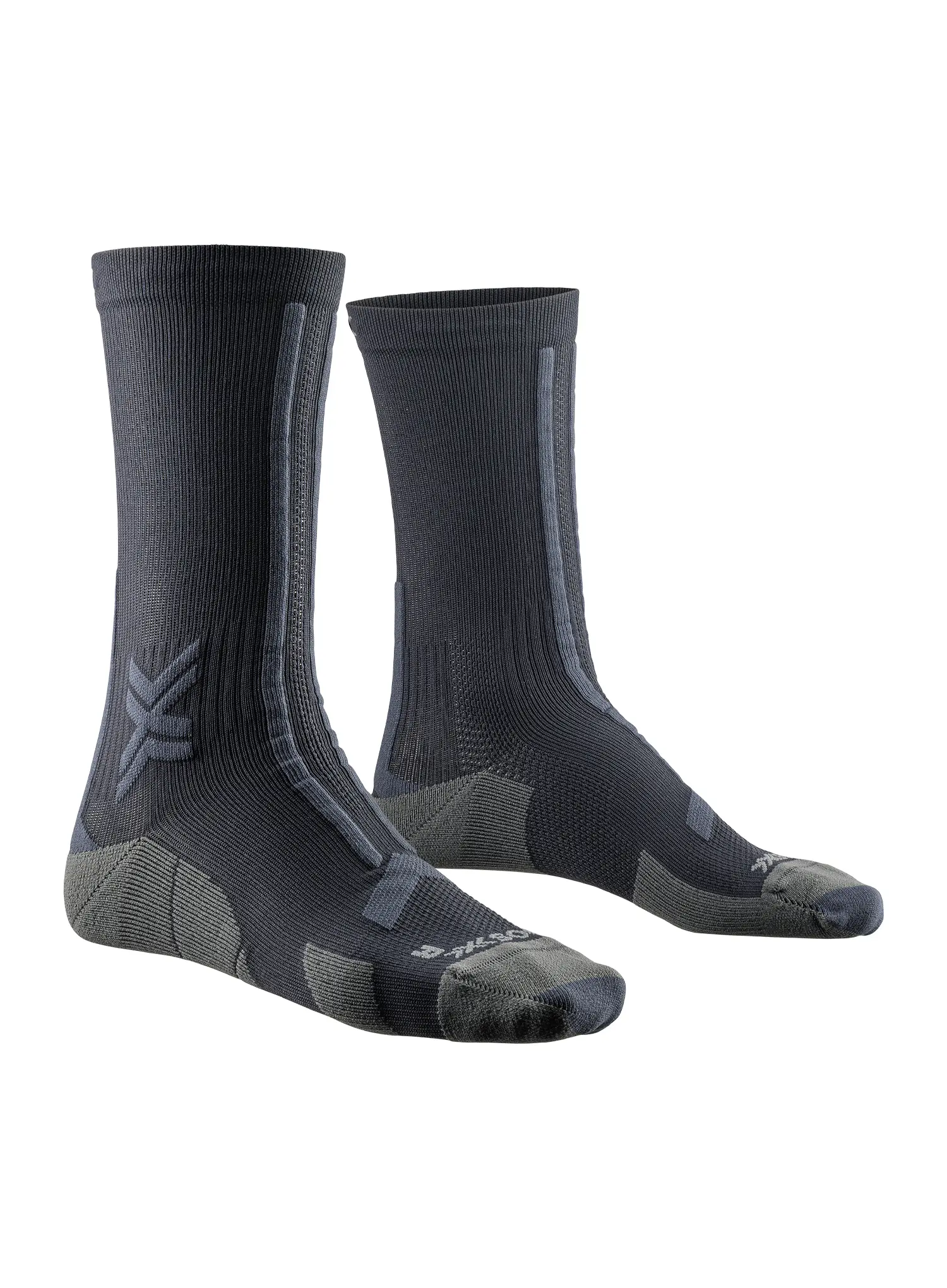 Bežecké ponožky X-Socks Trail Run Discover Crew - black/charcoal