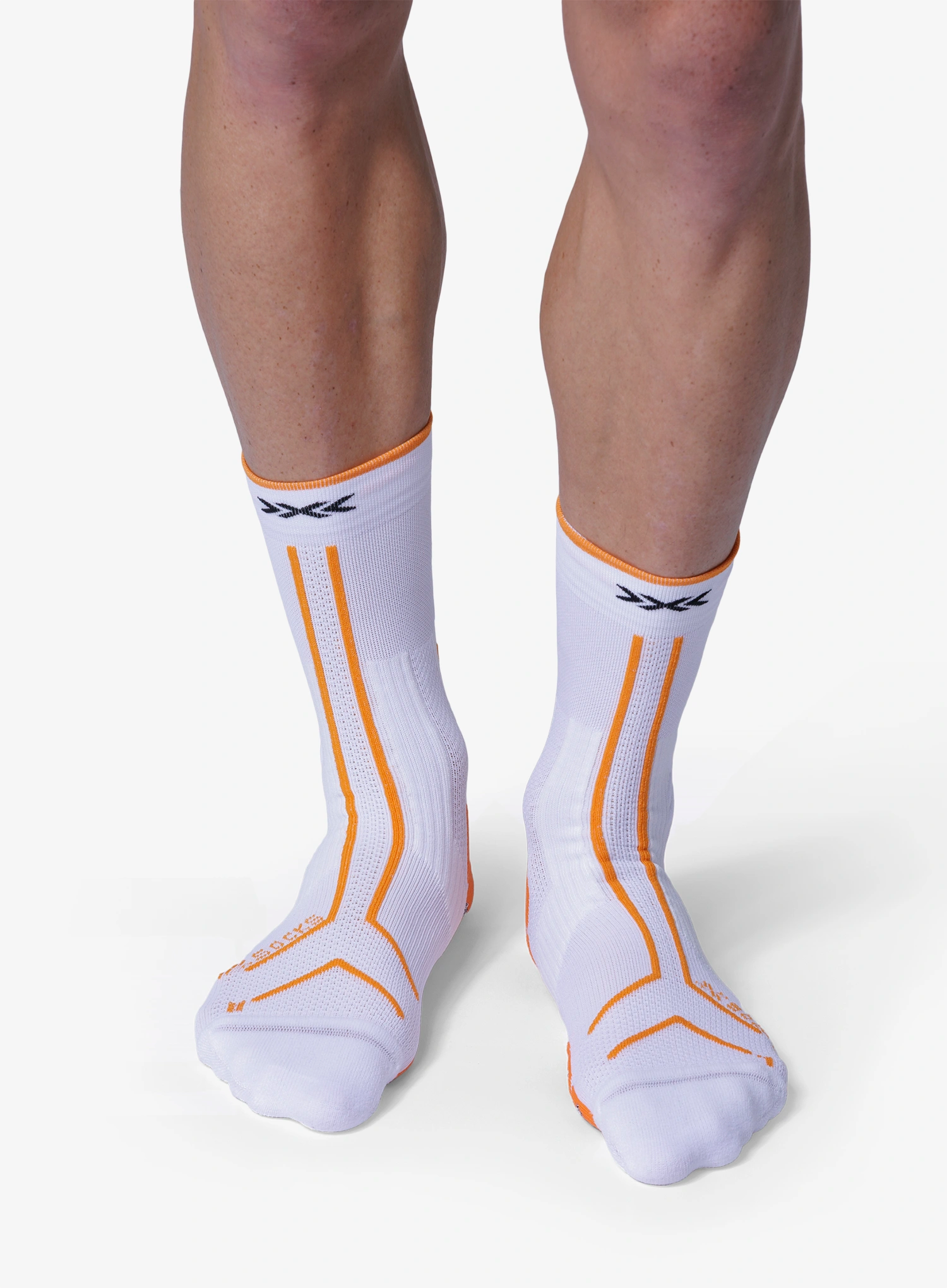Bežecké ponožky X-Socks Trailrun Terraskin Expert Crew - x white/blazing orange