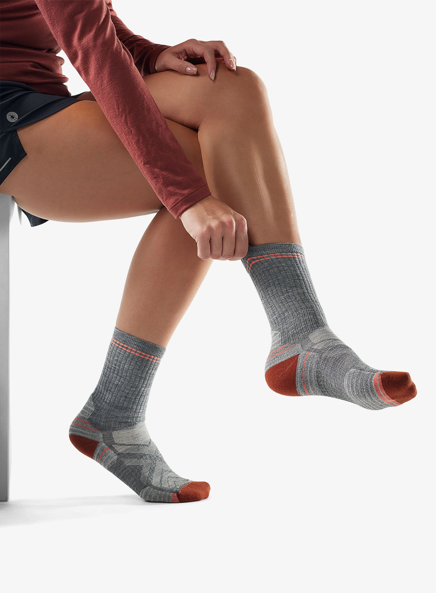 Merino ponožky dámske Smartwool Hike Targeted Cushion Crew Socks - medium gray